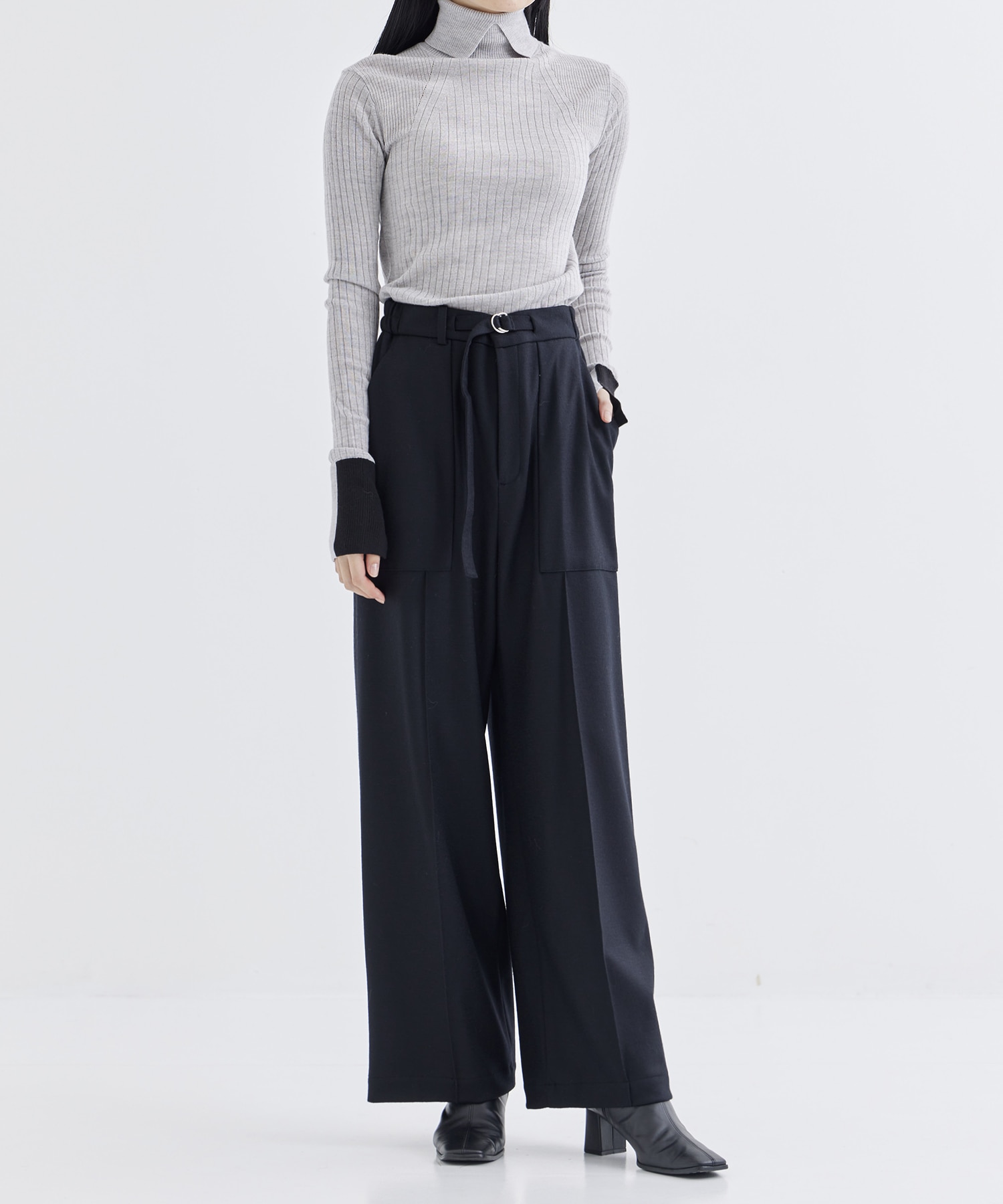 WASHABLE FLANNEL CASHMERE TOUCH JERSEY BAKER PANTS THE TOKYO