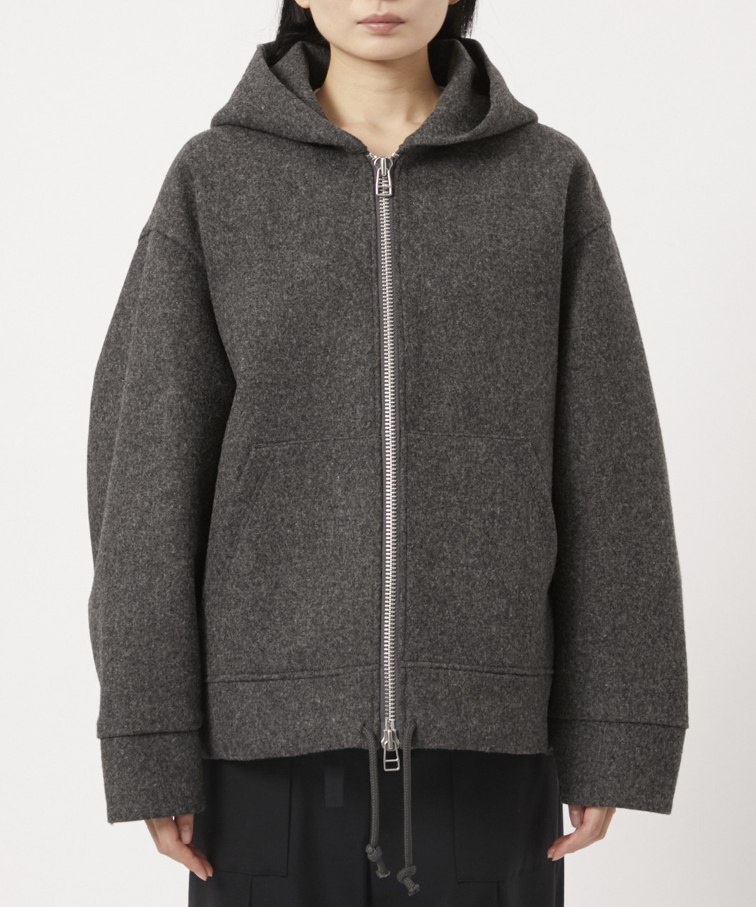 OVERSIZED HOODIE MELTON MADISONBLUE