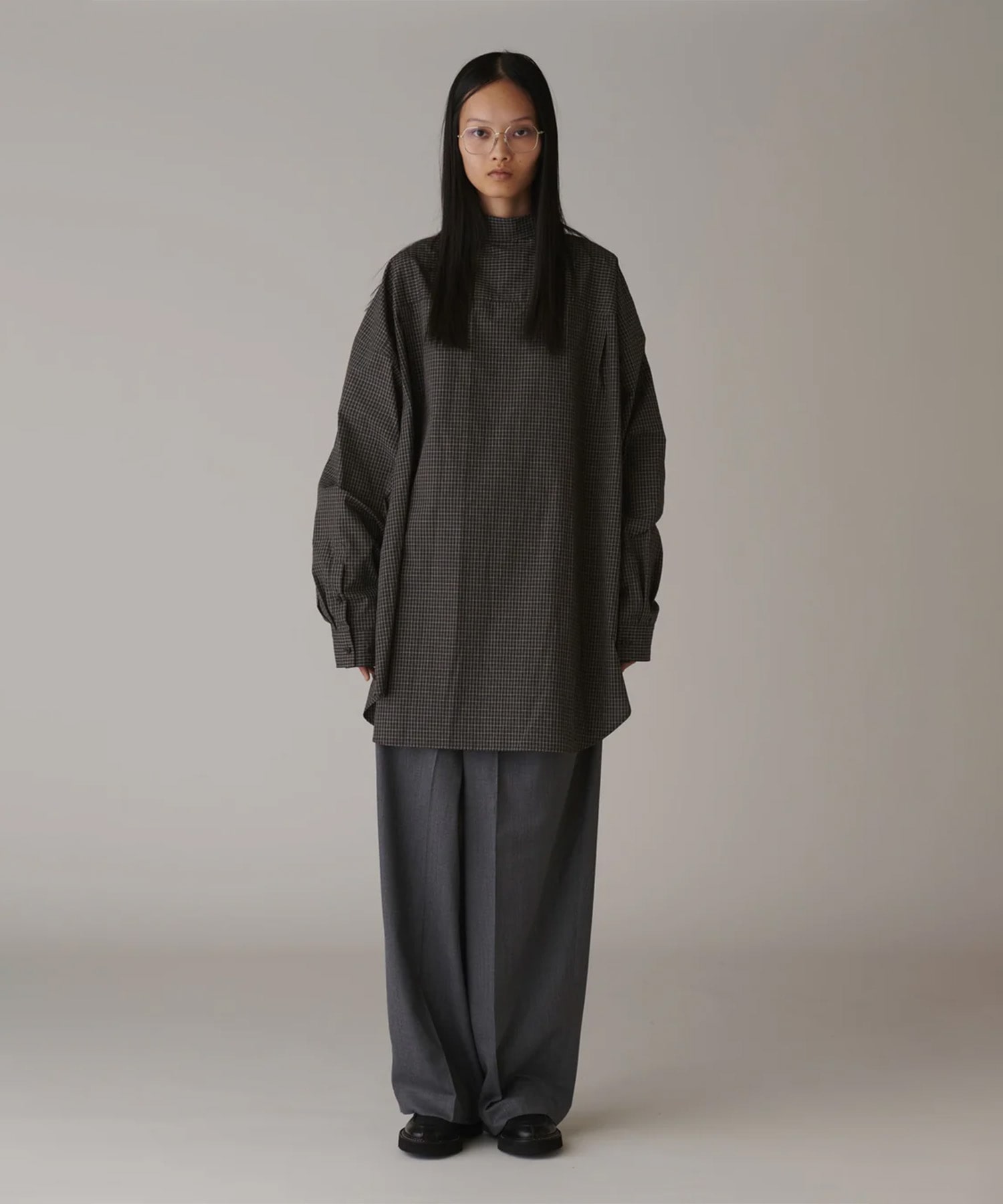 Coton Check Cape Shirt INSCRIRE