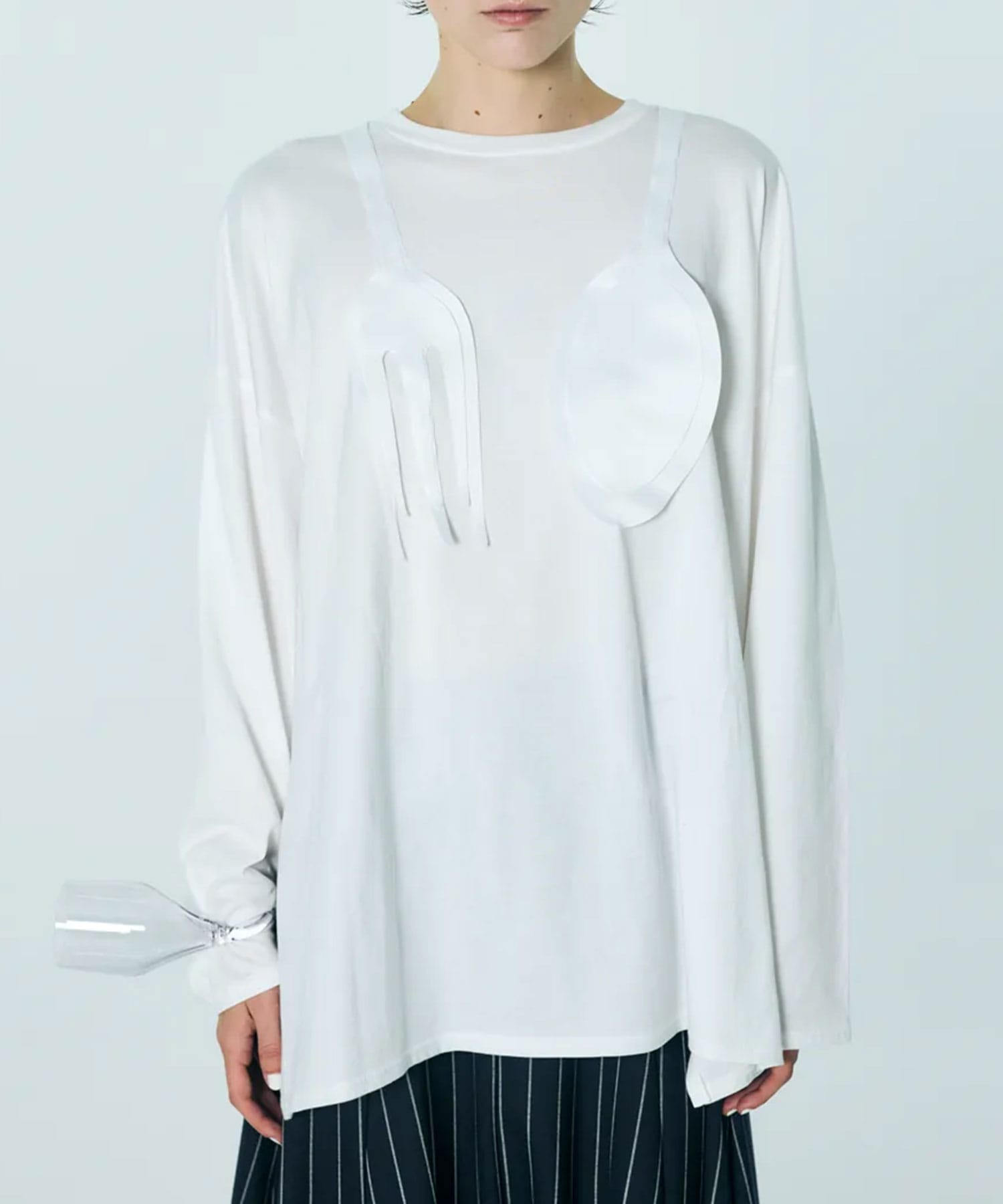 CUTLERY MOTIF LONG-SLEEVE T-SHIRT ENFOLD