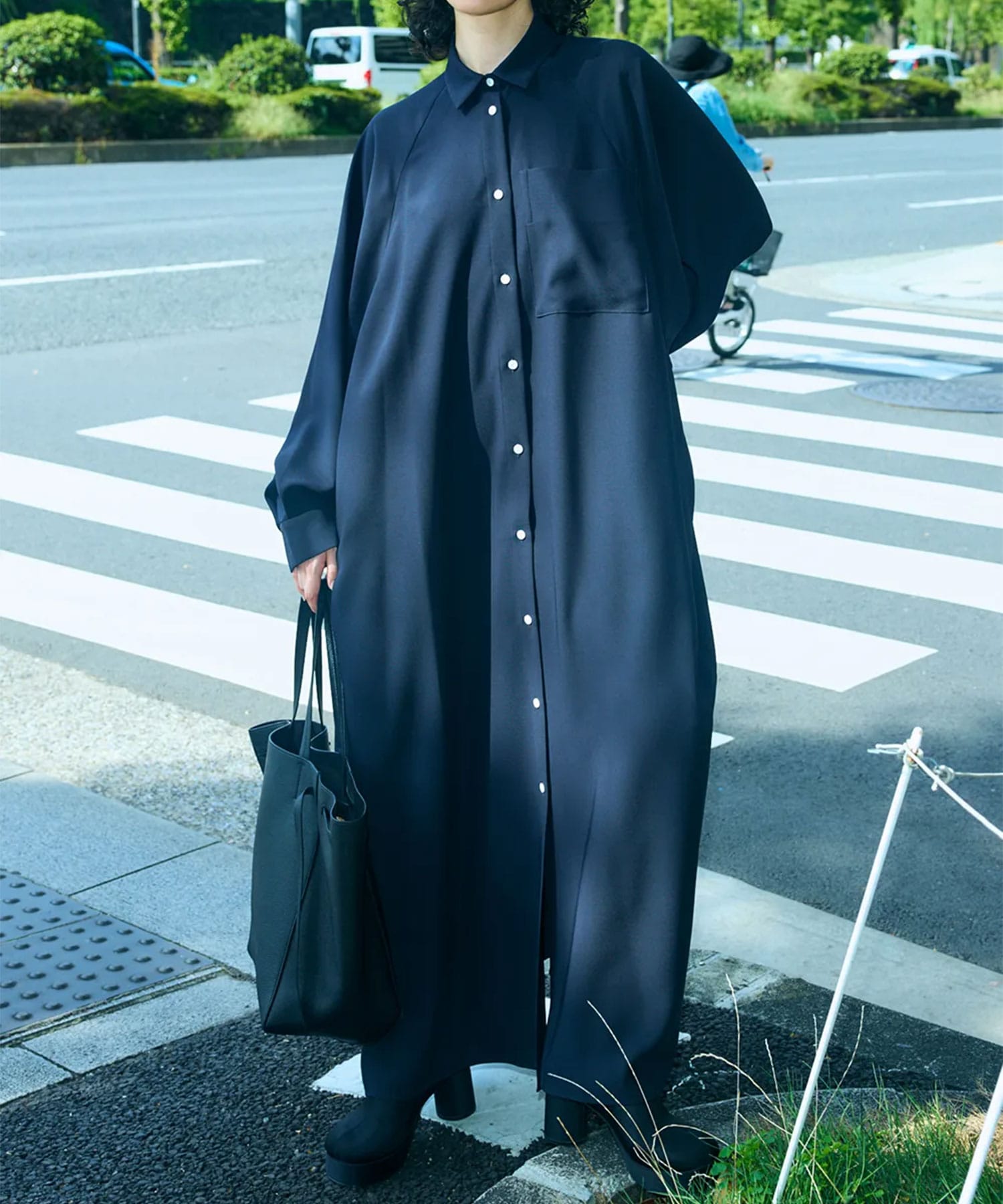 CIRCLE TUCK DRESS ENFOLD