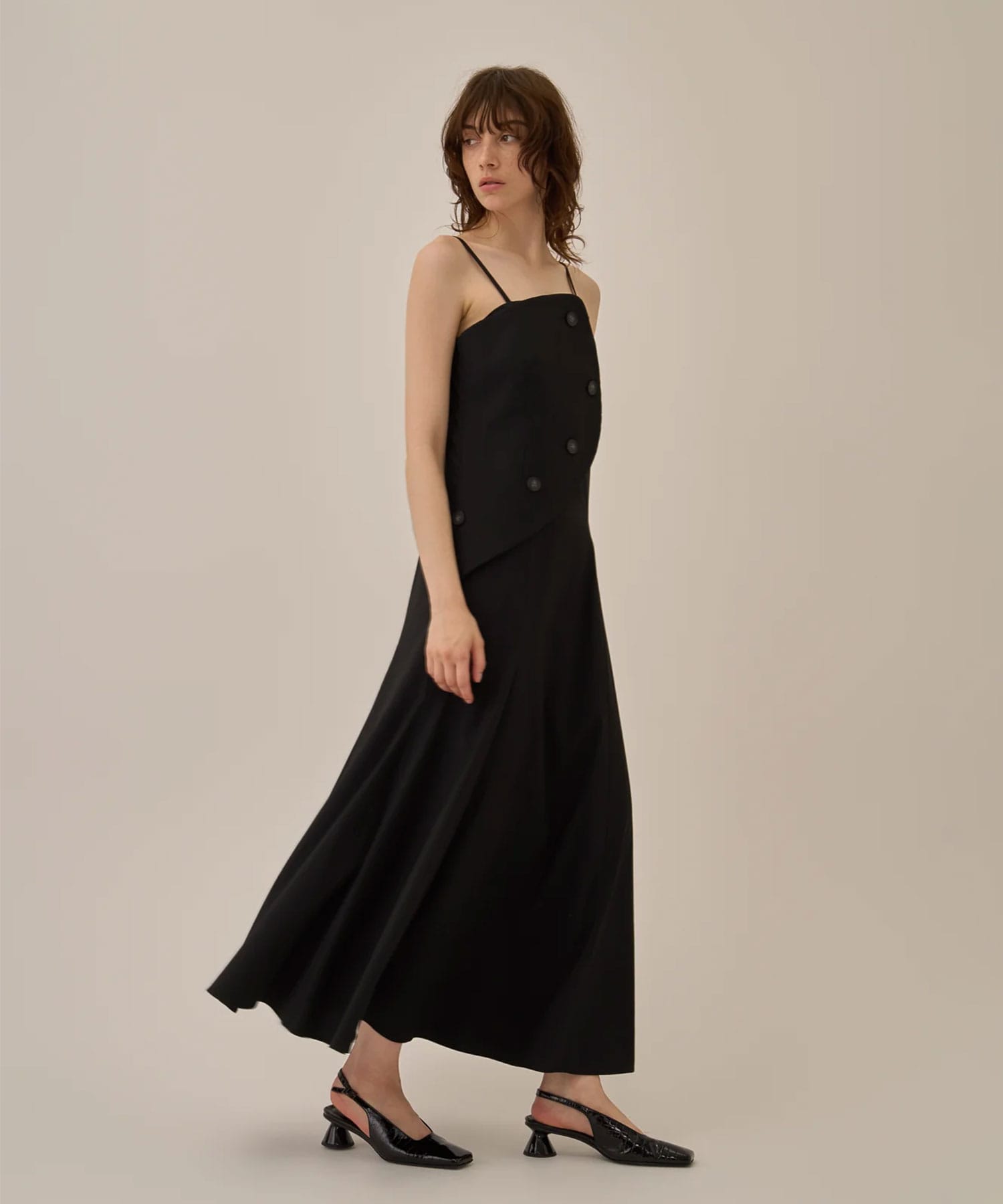 Nicole slip dress BK AKIRANAKA