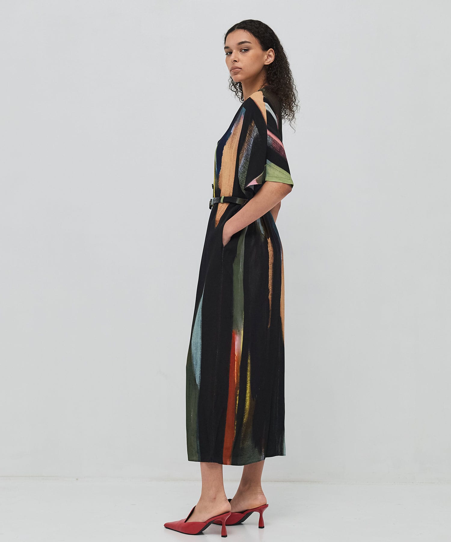 Empty stripe dress BK AKIRANAKA