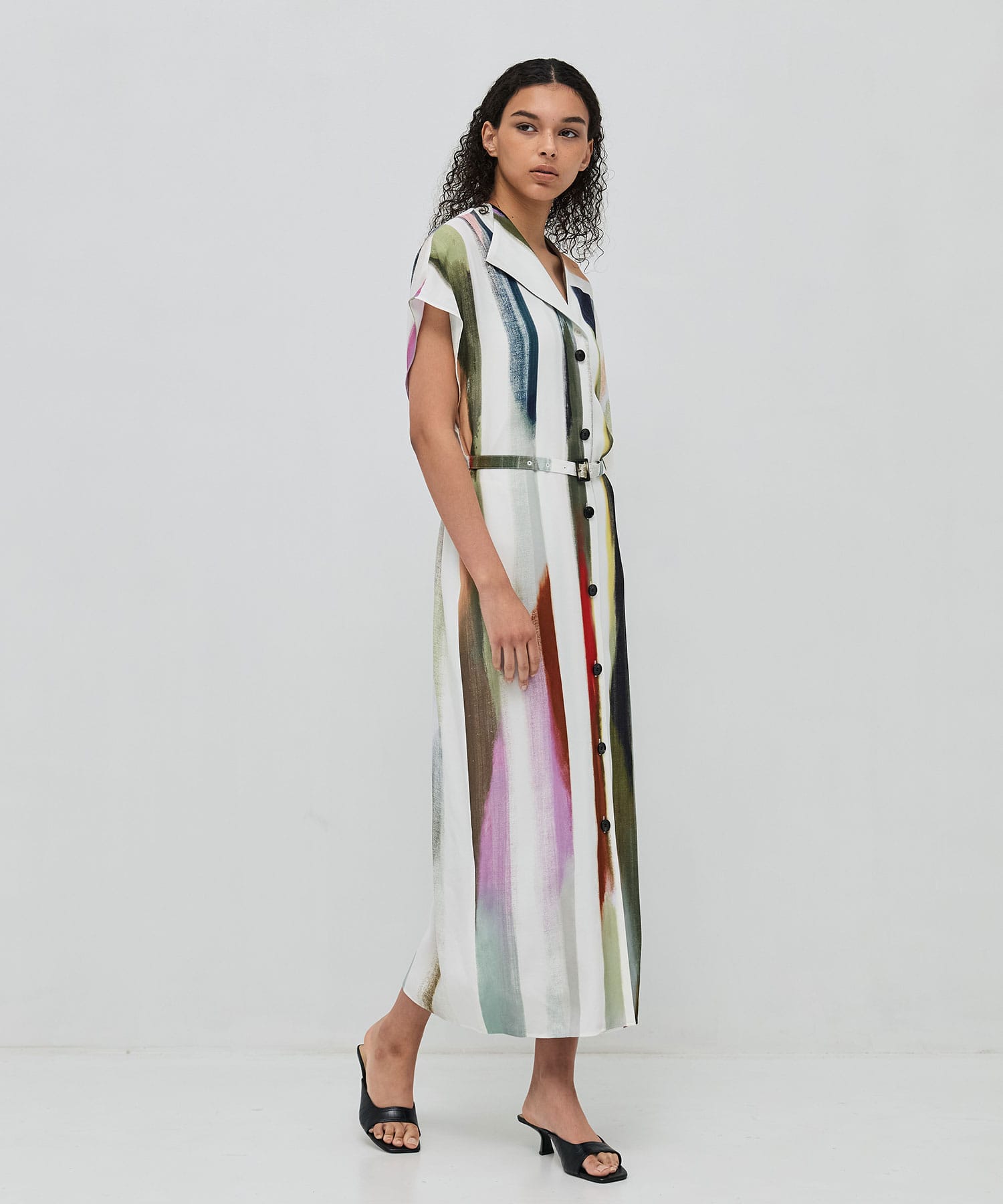 Empty stripe dress WH AKIRANAKA