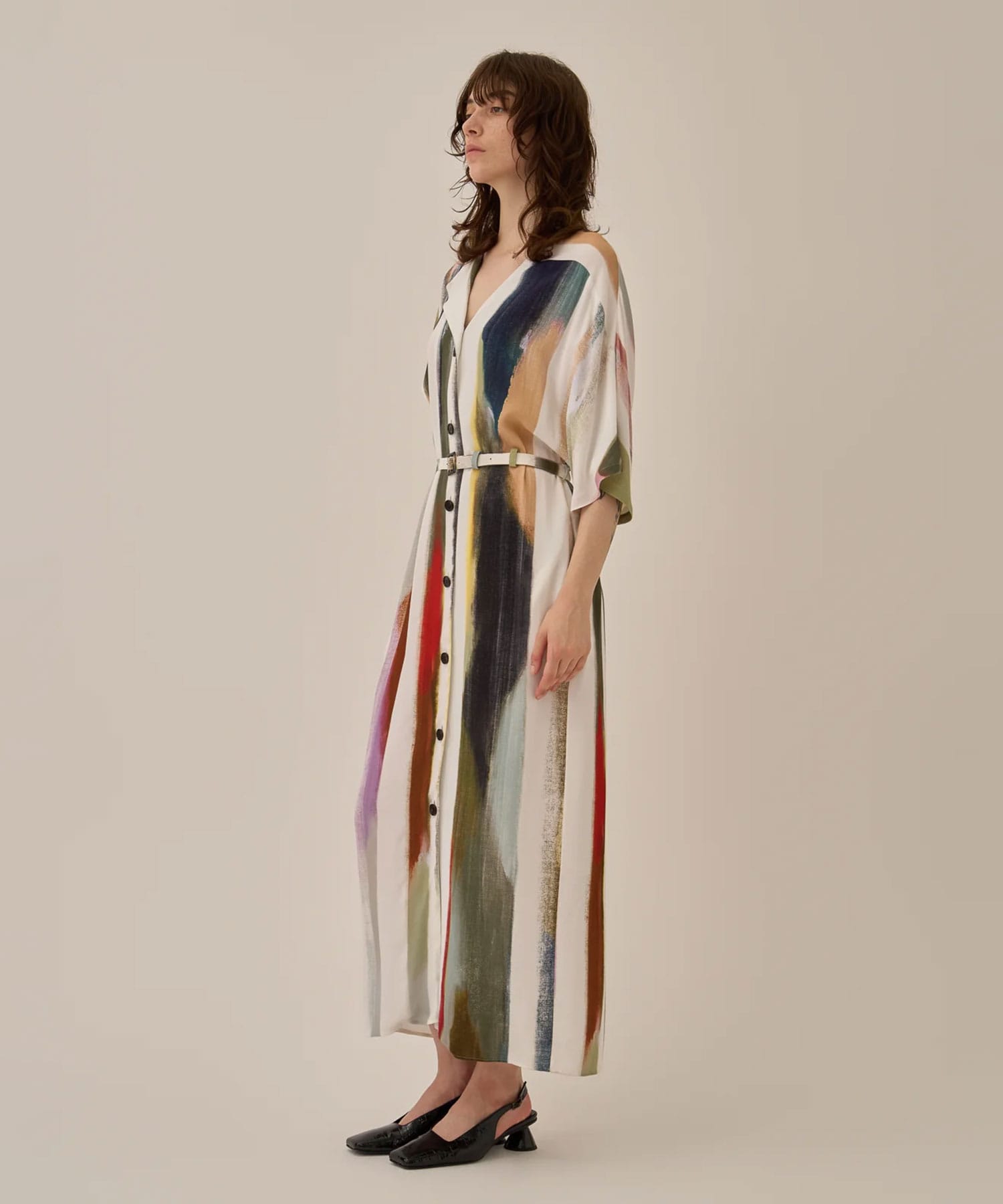 Empty stripe dress WH AKIRANAKA