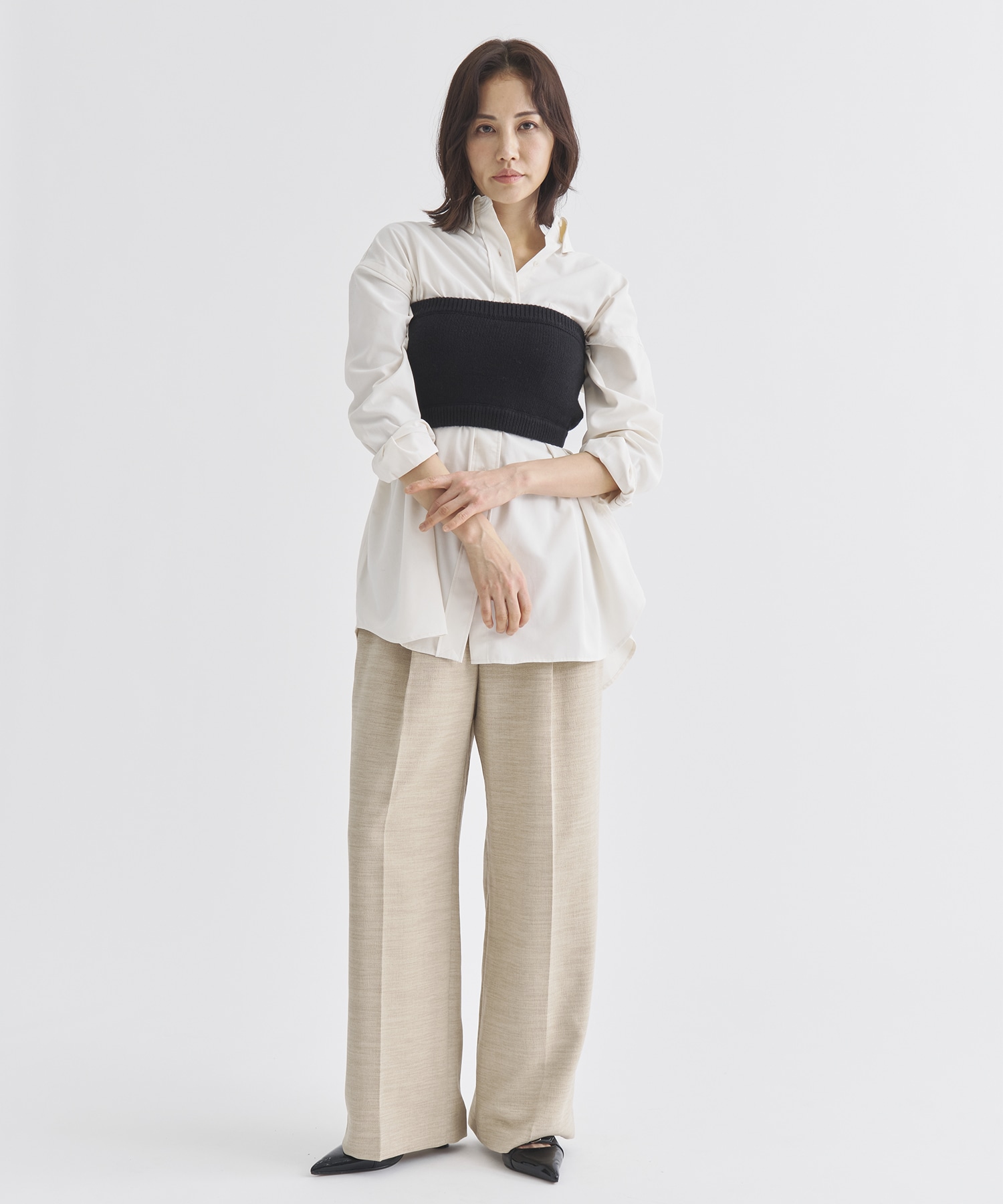 【WEB限定】knit bare top Louren