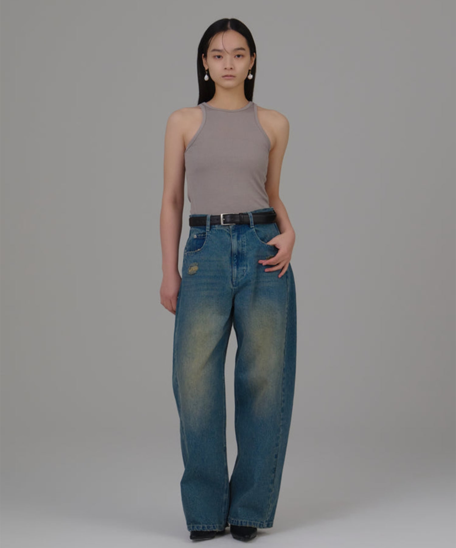 switching denim Louren