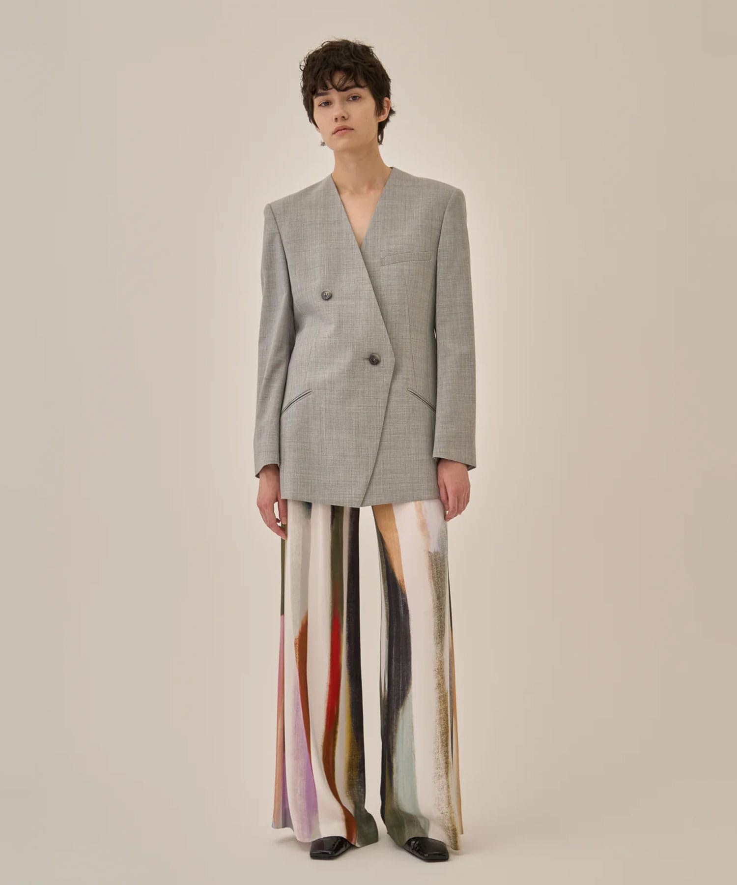 Empty stripe pants WH AKIRANAKA