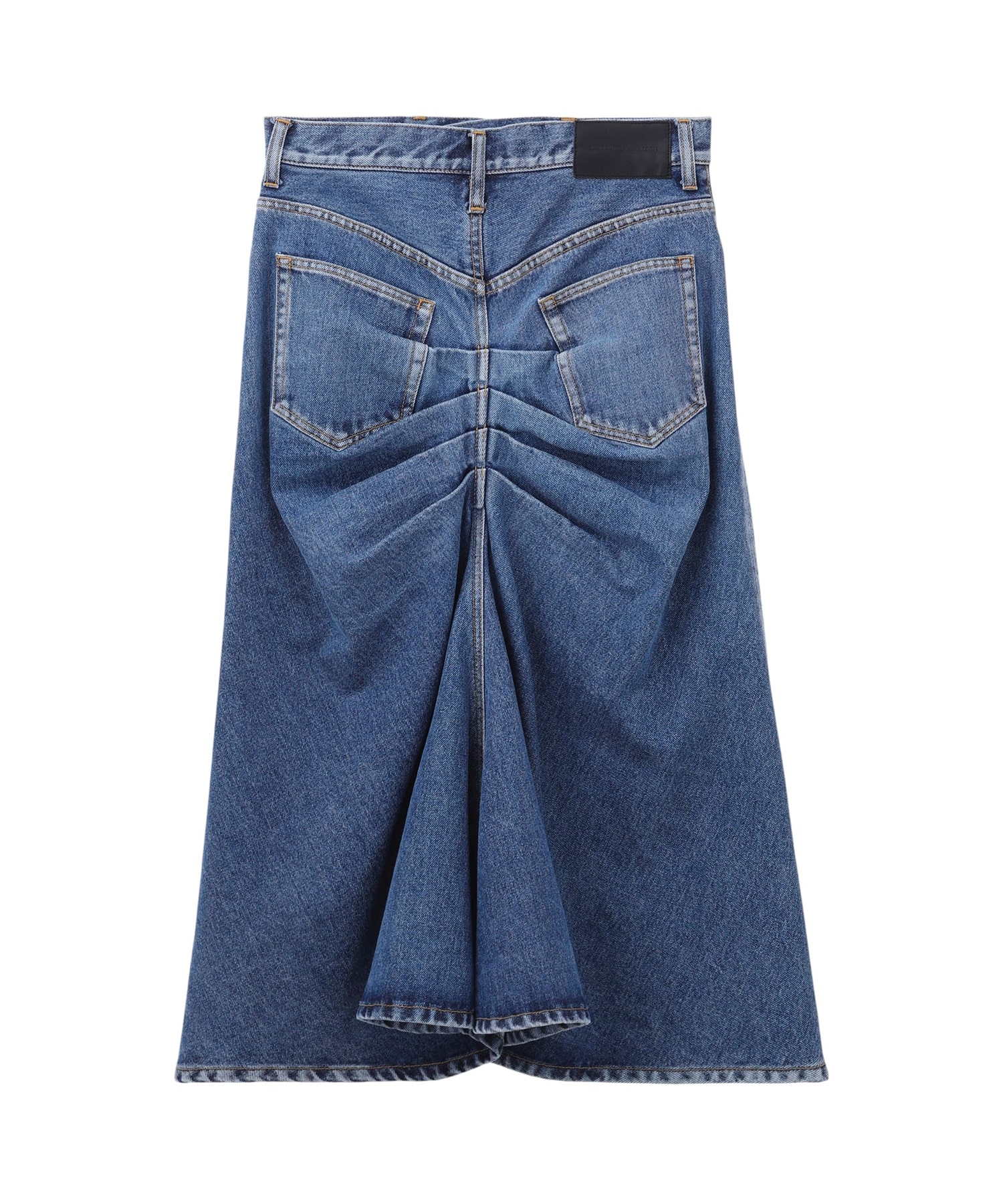 WASHED DENIM GATHERED SKIRT JOHN LAWRENCE SULLIVAN