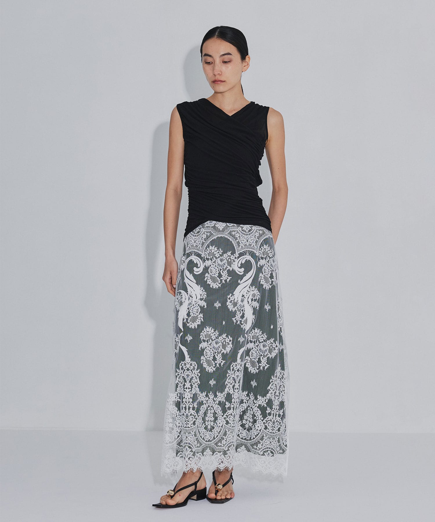 EMBROIDERED LACE SKIRT FETICO