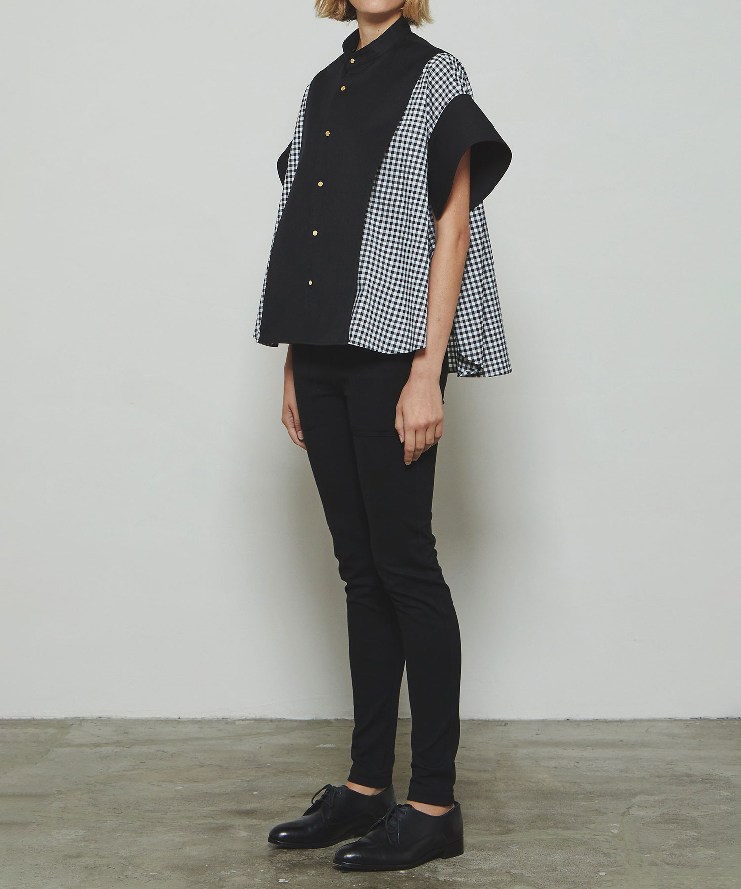 RERACS TUXEDO A-LINE WIDE CUFFS SHIRT THE RERACS