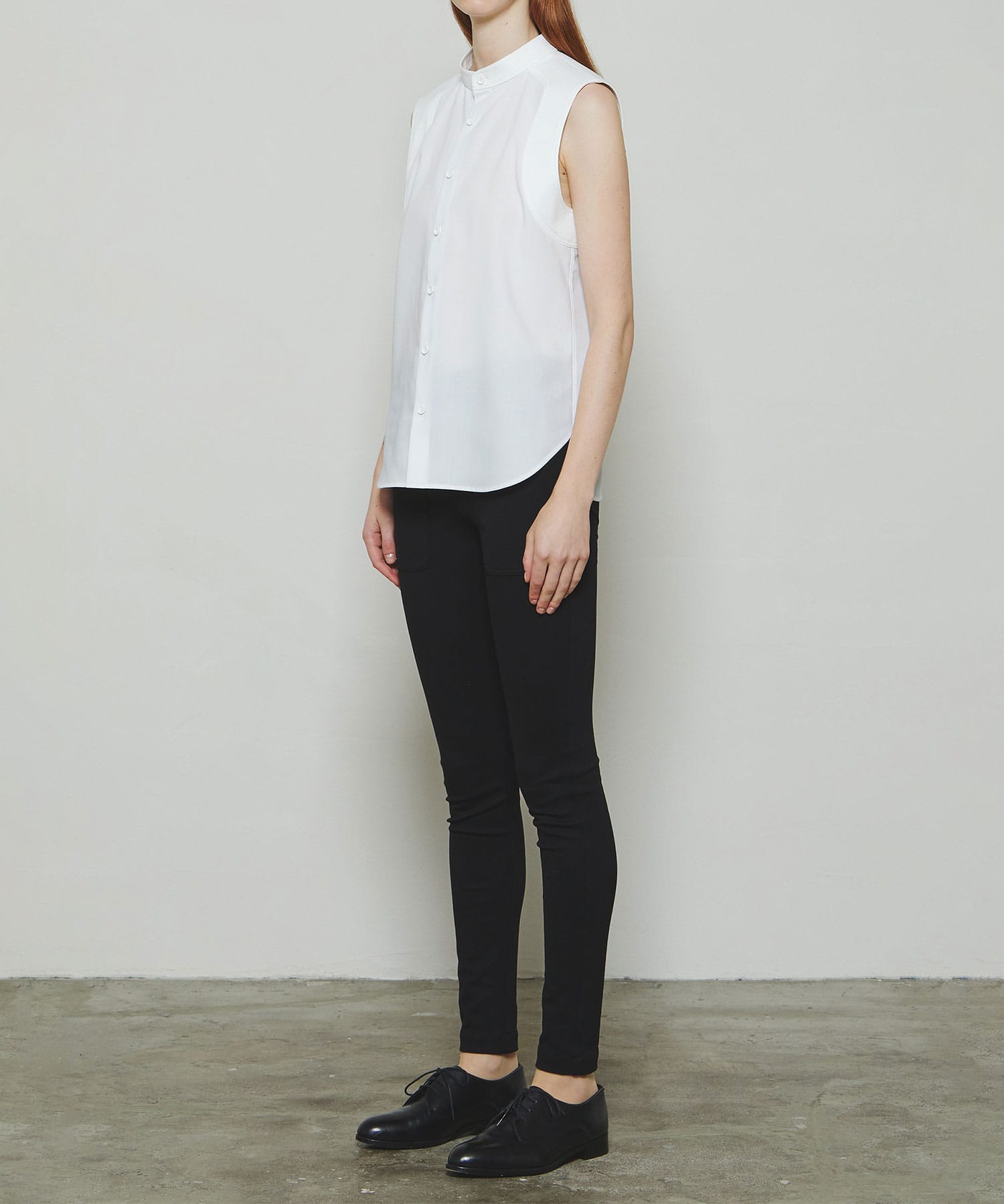 RERACS BAND COLLAR SLEEVELESS SHIRT THE RERACS