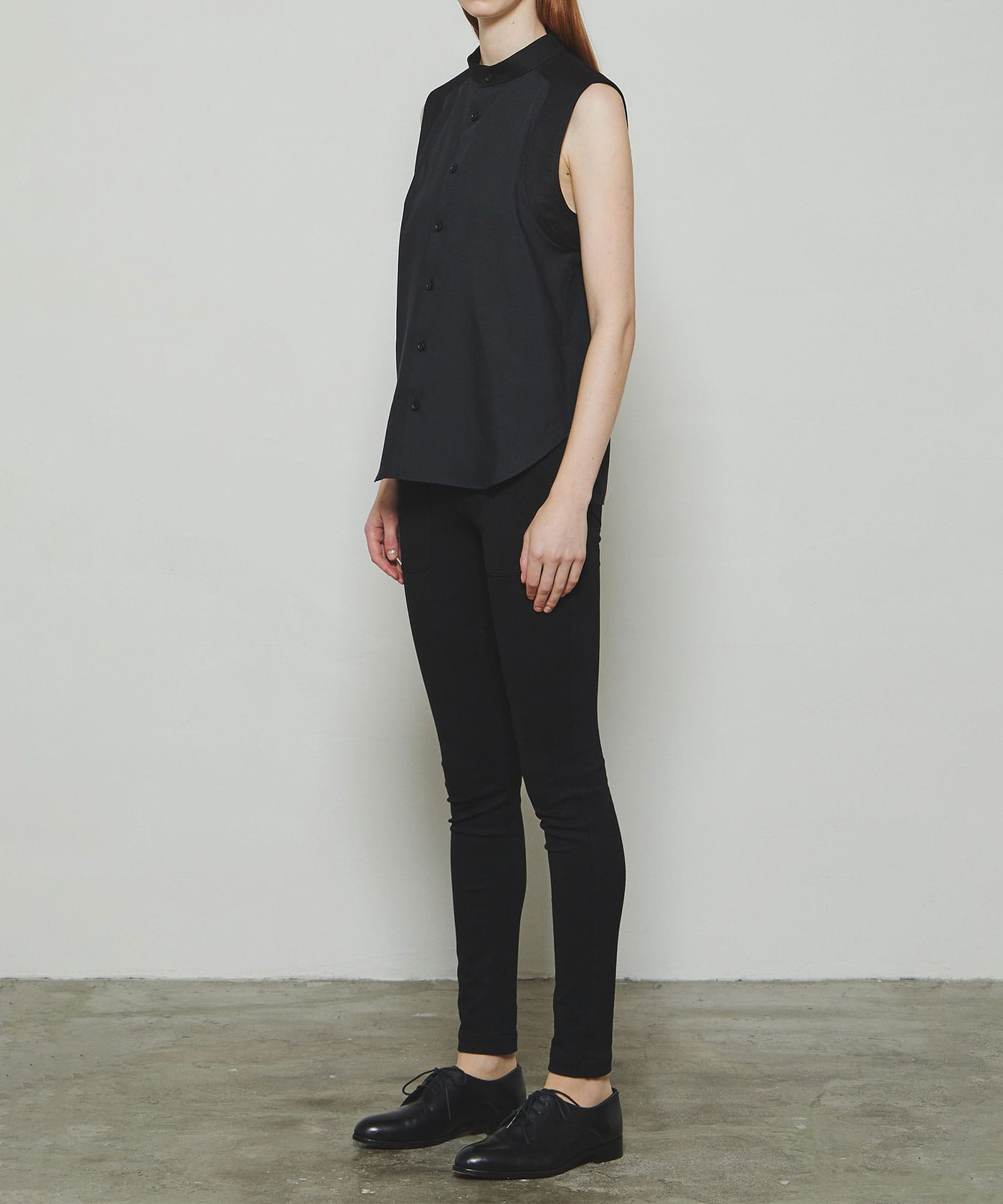 RERACS BAND COLLAR SLEEVELESS SHIRT THE RERACS
