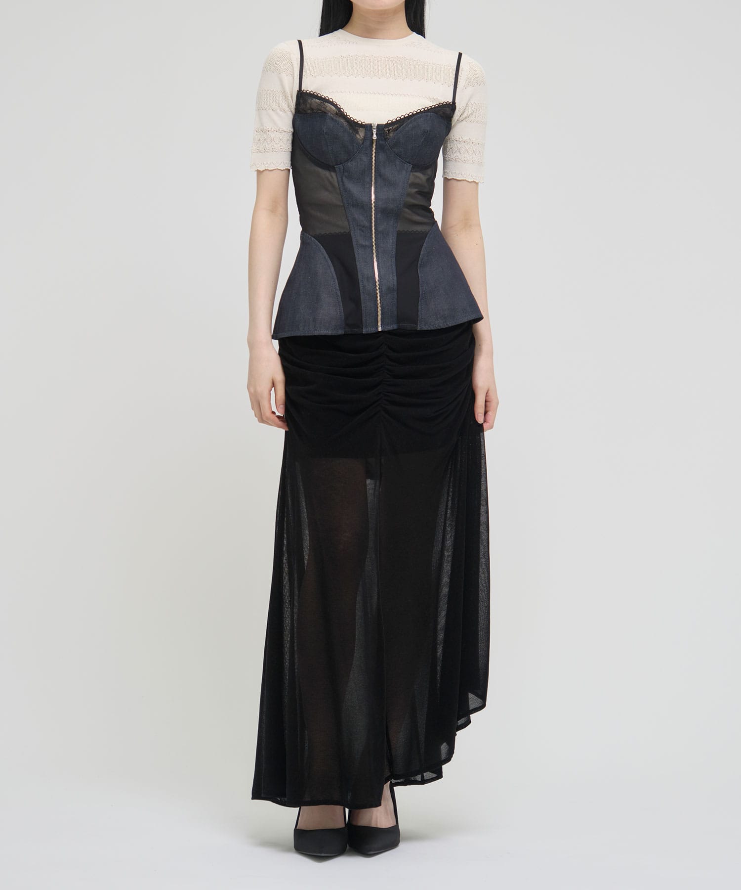 ORGANIC COTTON DENIM BUSTIER FETICO