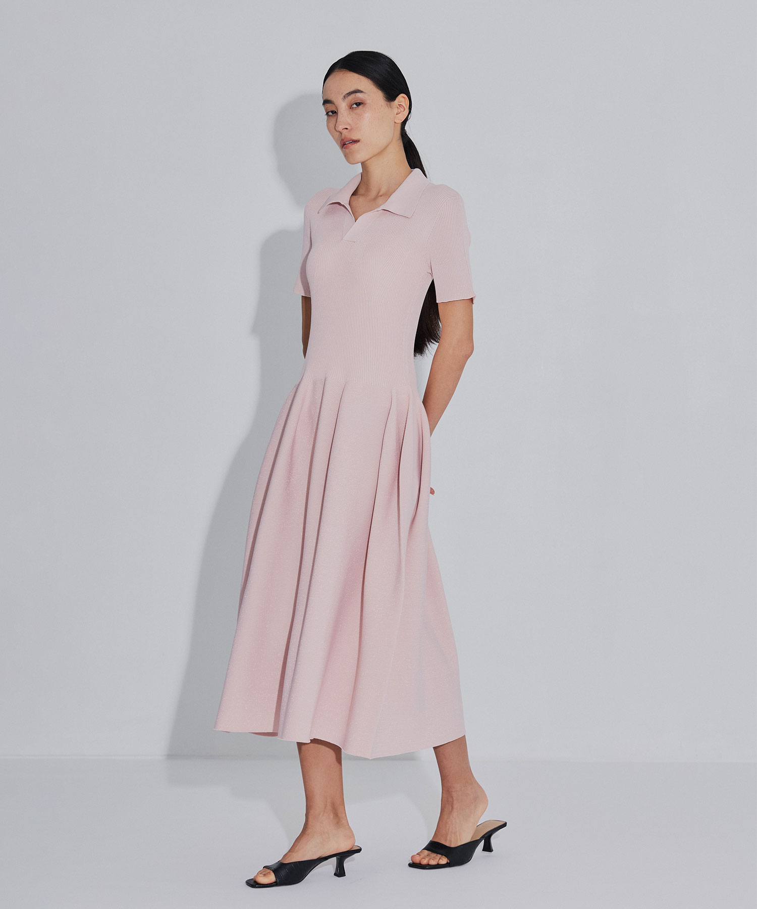 POTTERY GLITTER SHORT SLEEVE POLO DRESS CFCL