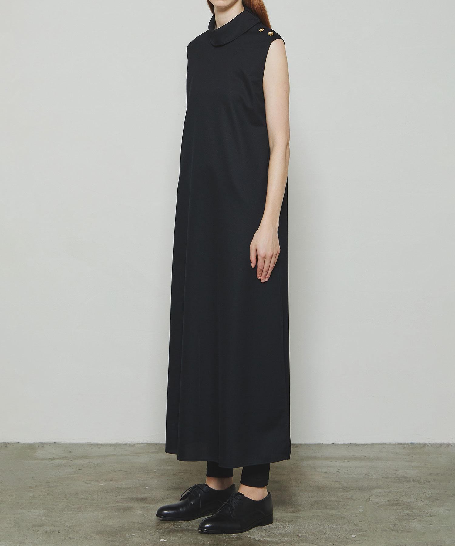 RERACS HIGH NECK SIDE OPEN DRESS THE RERACS