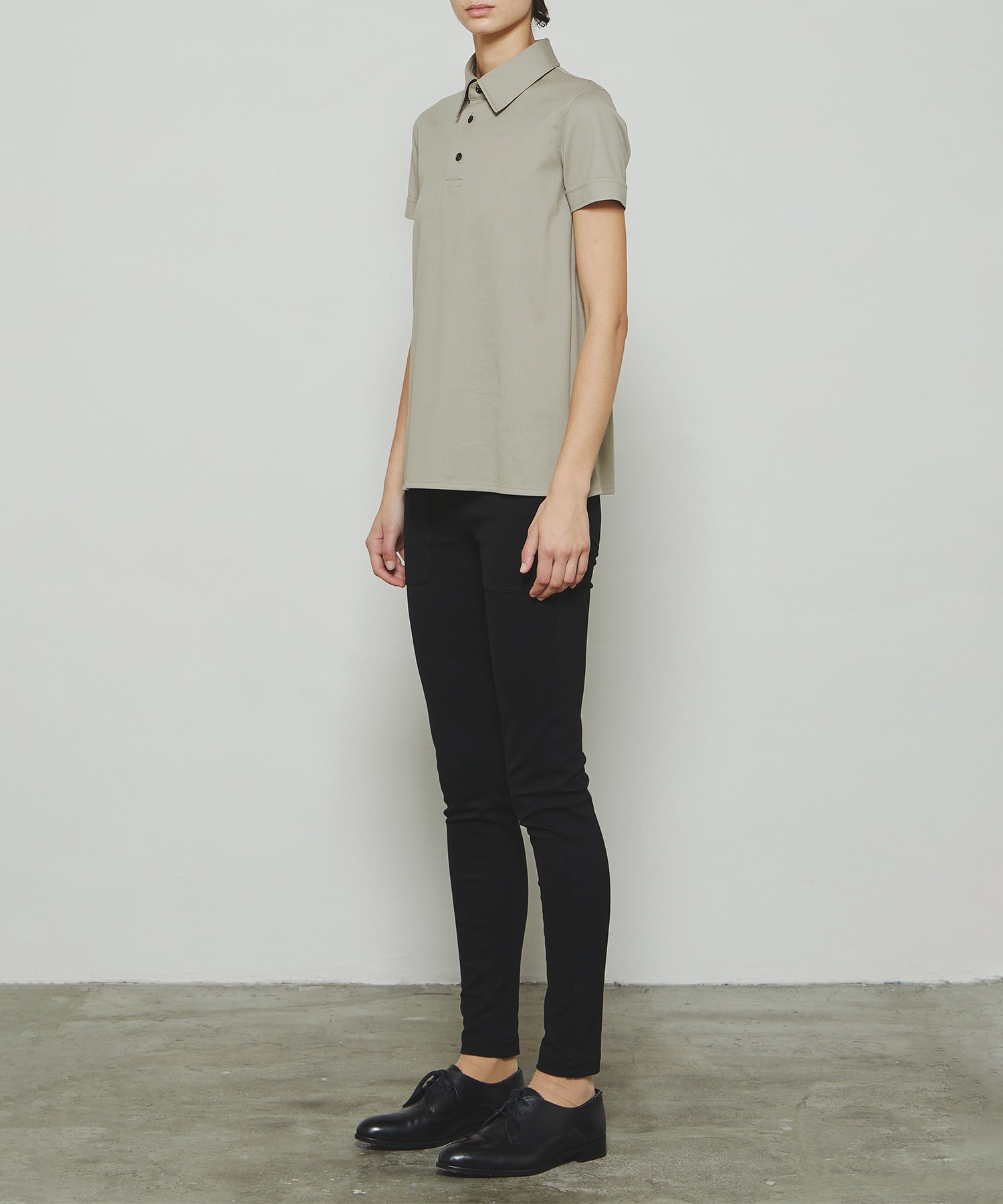 RERACS REGULAR COLLAR POLO DRESS BLOUSE THE RERACS