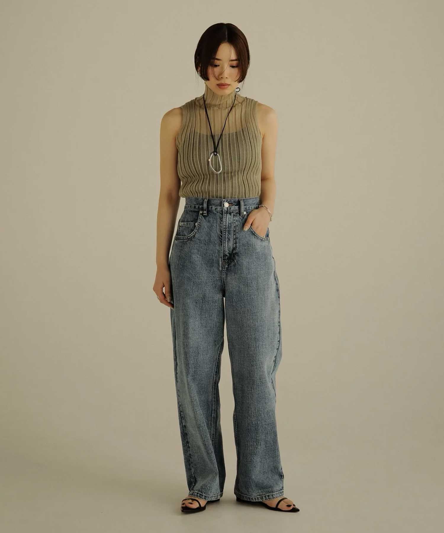 sheer turtleneck tops Louren