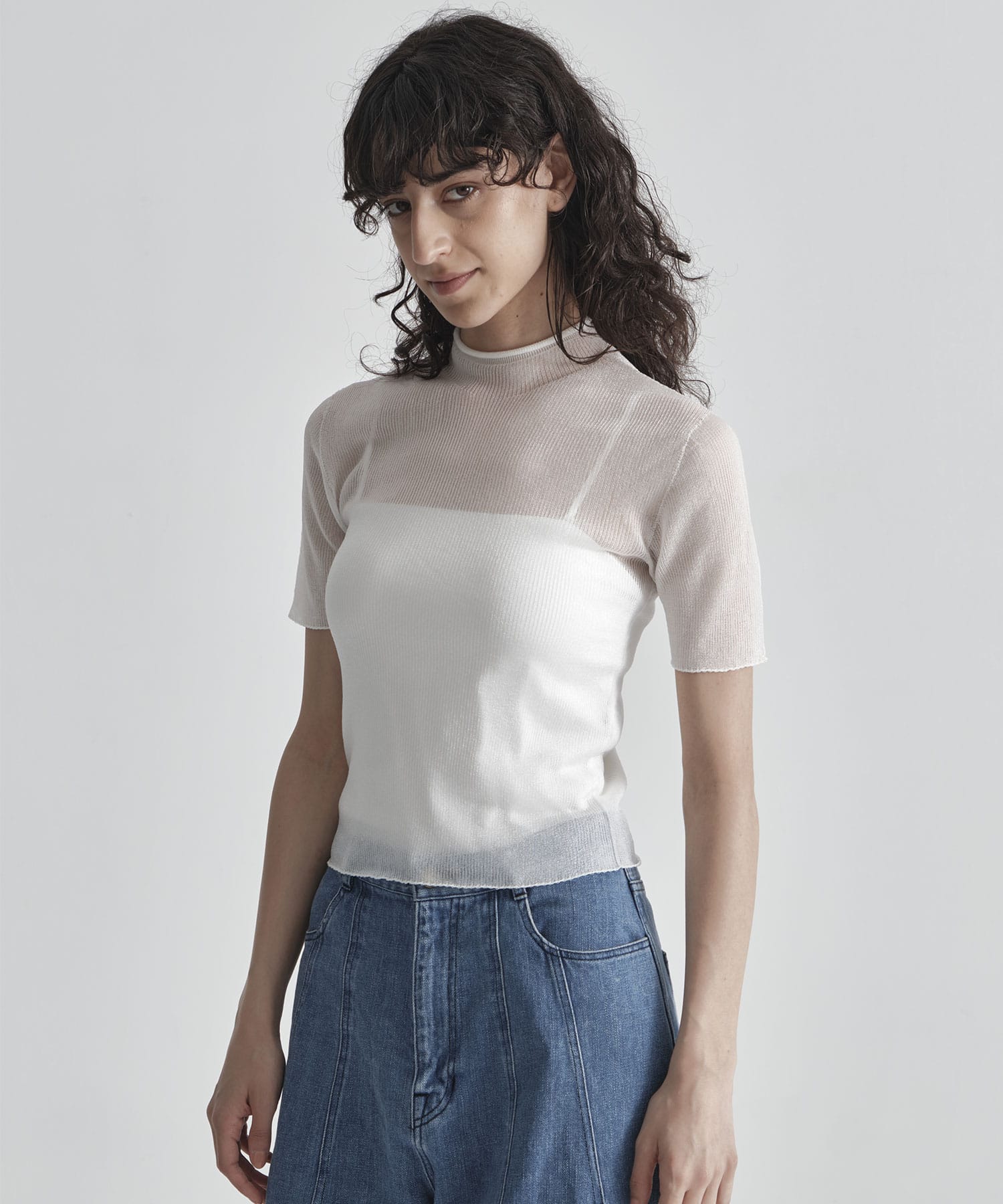PORTRAIT LUCENT SHORT SLEEVE TOP CFCL