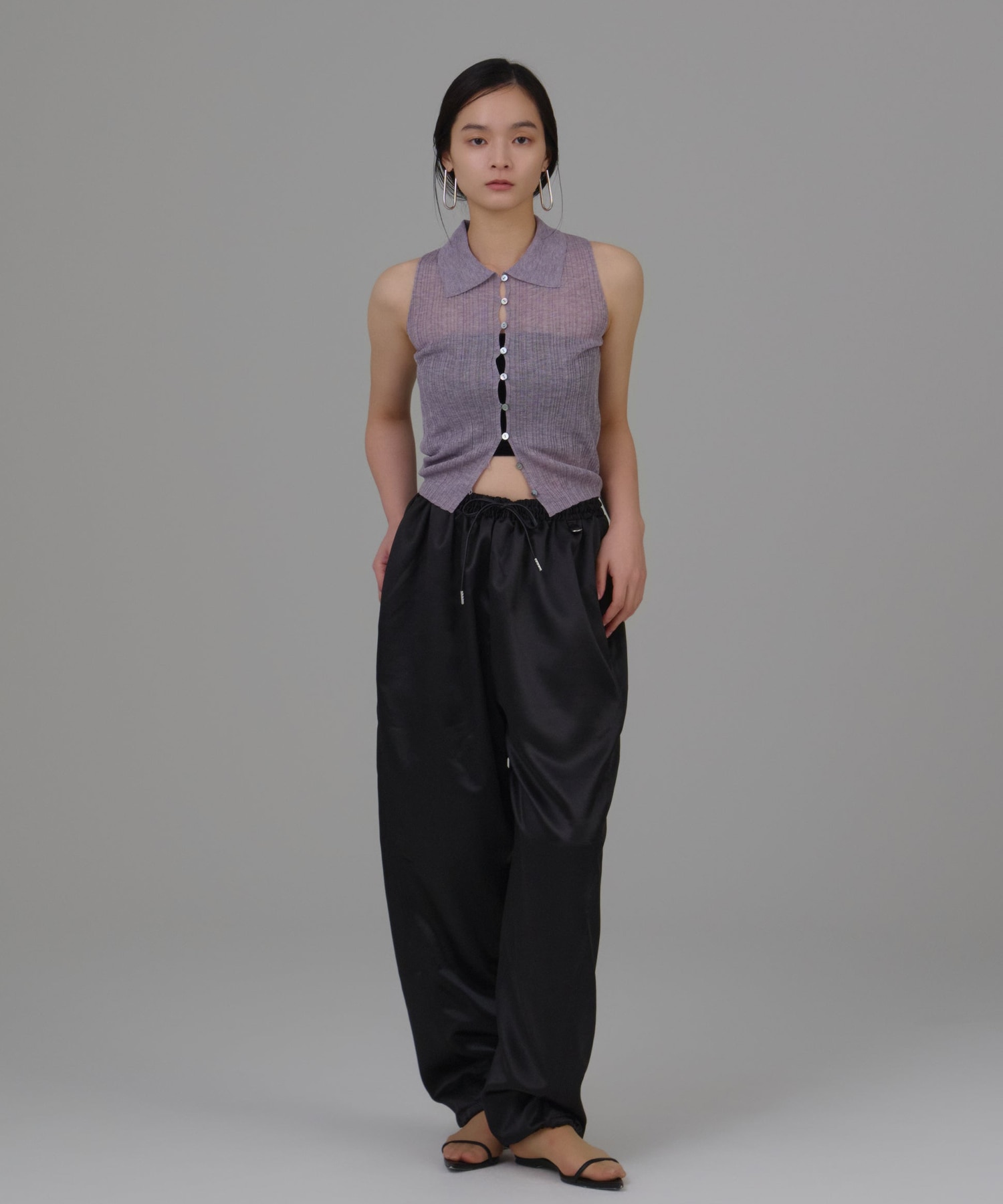 【WEB限定】shantung easy pants Louren