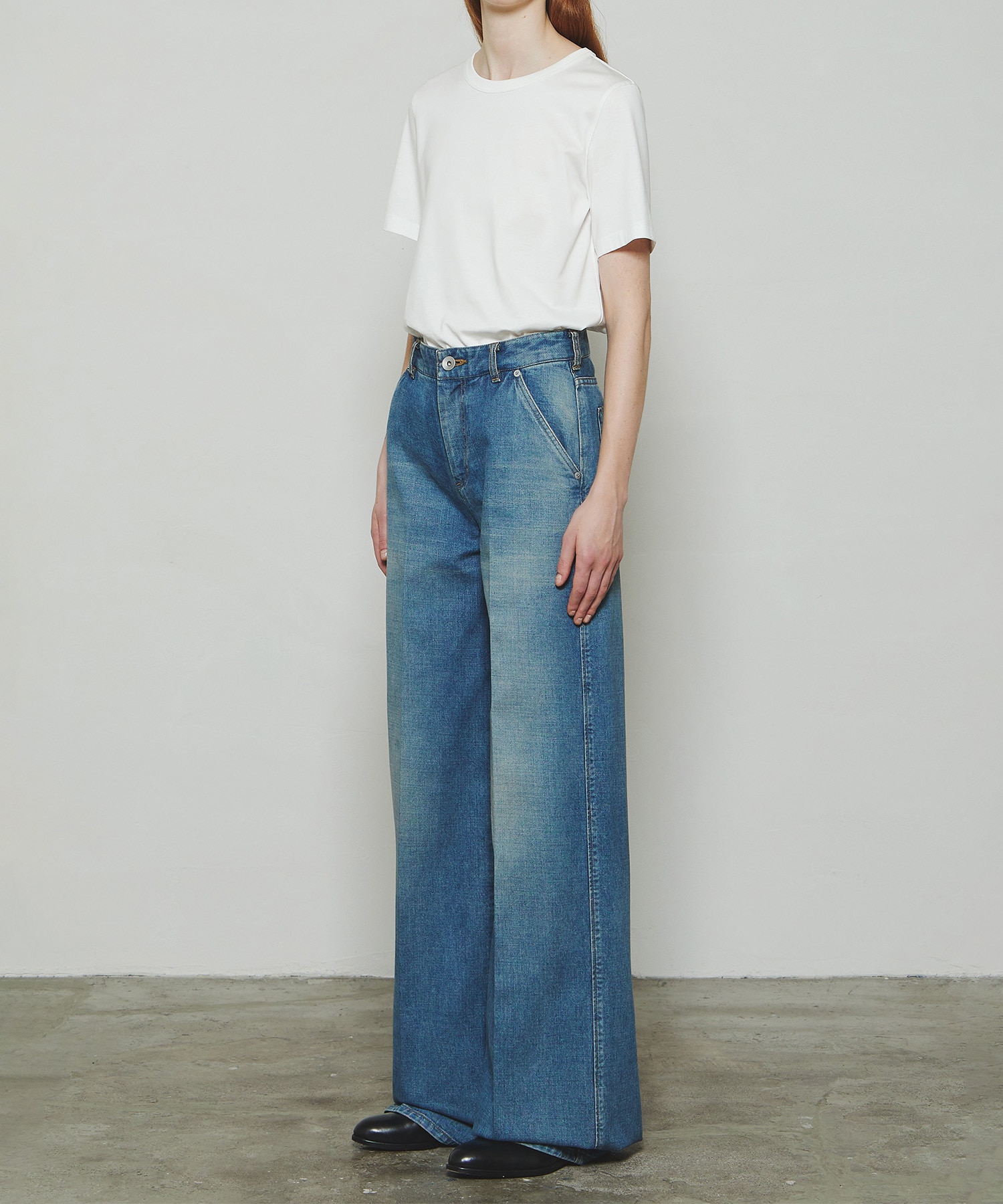 RERACS WIDE SLACKS DENIM PANTS THE RERACS