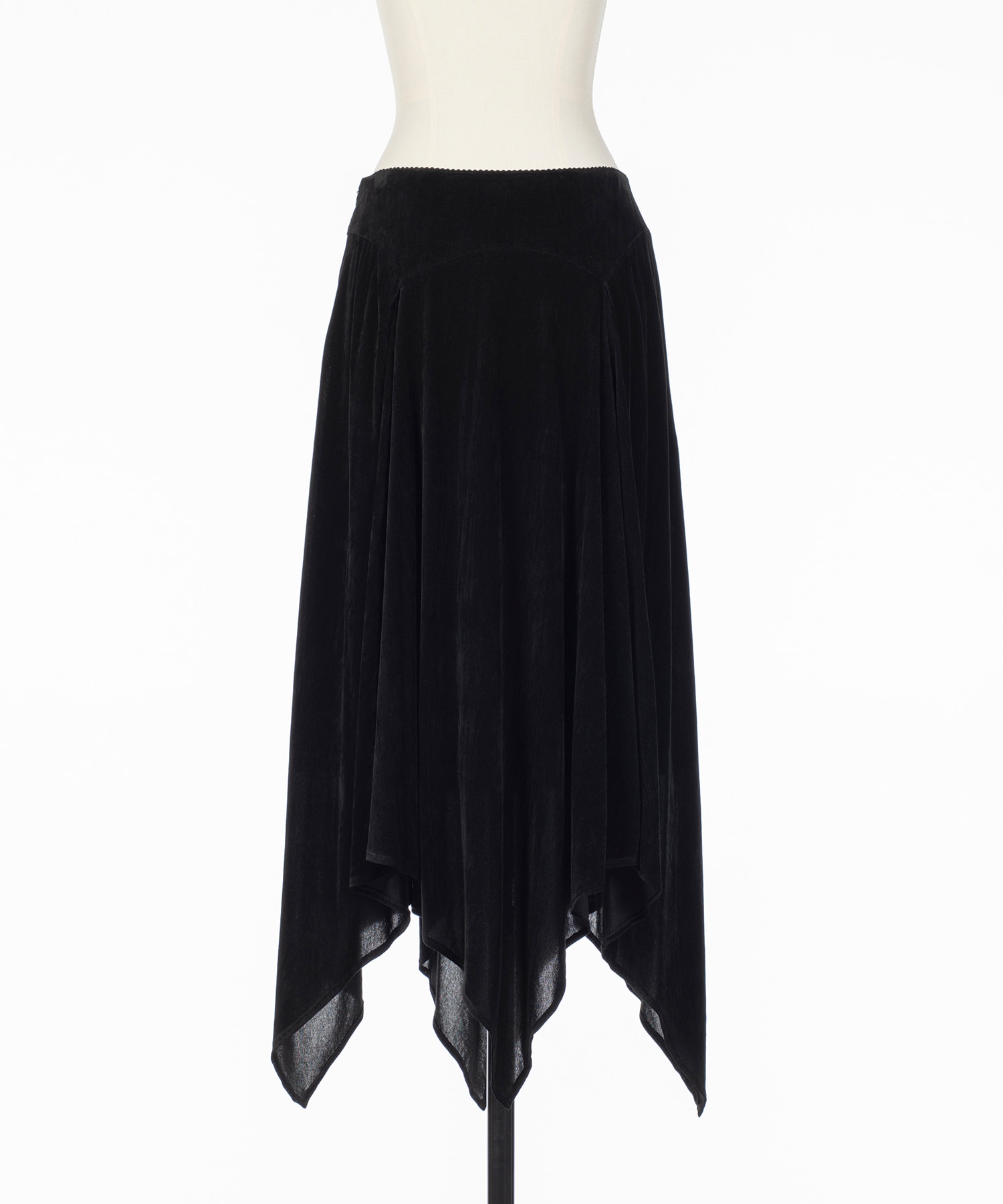 VELVET TULLE GATHERED SKIRT FETICO