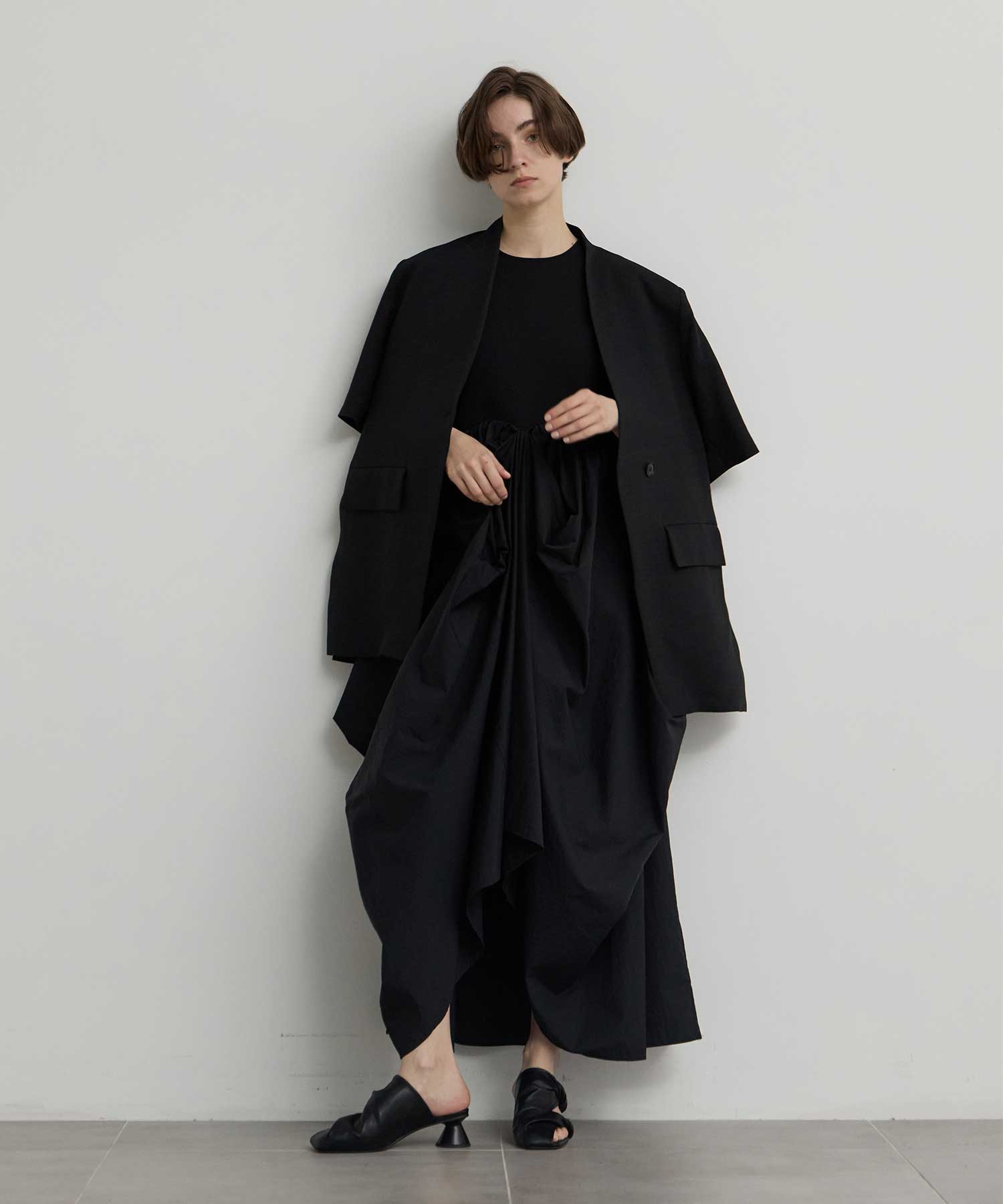 別注 side slit half sleeve jacket Louren