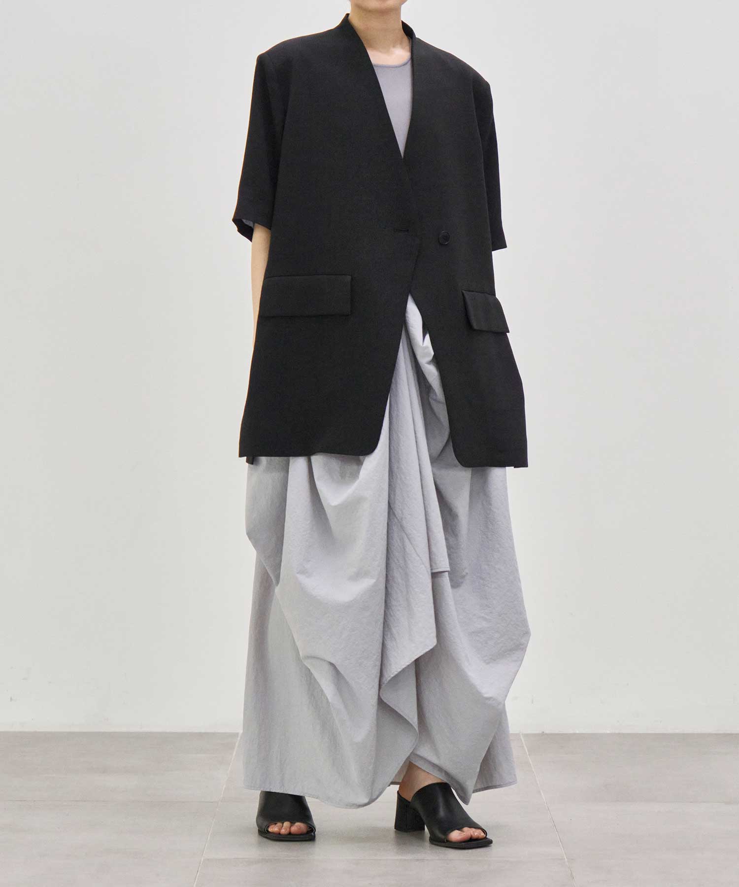 別注 side slit harf sleeve jacket Louren