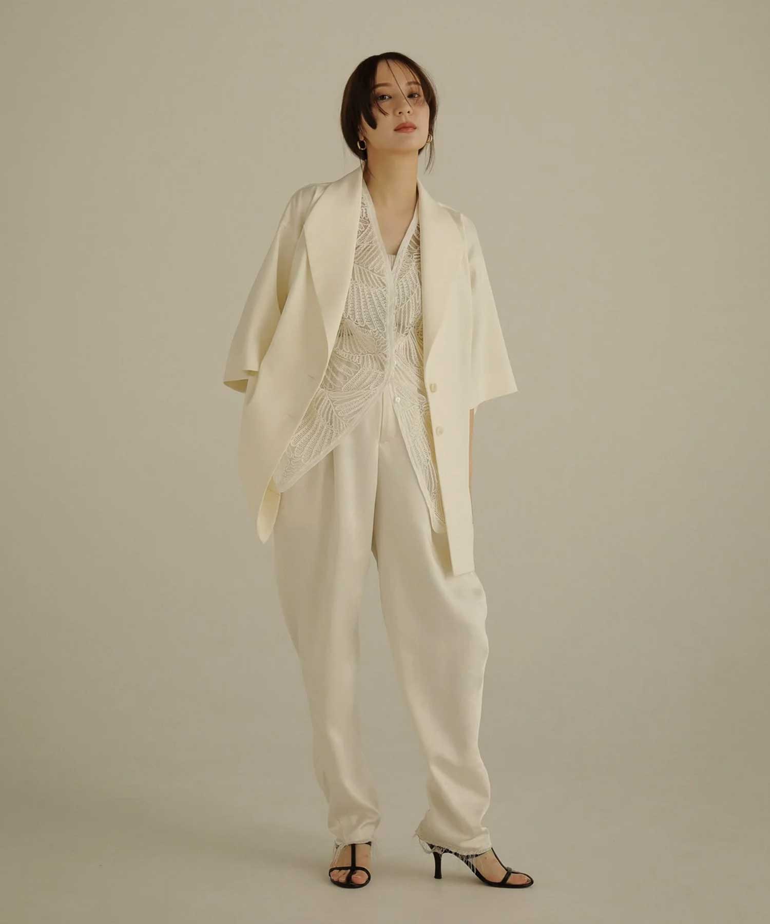 double satin half jacket Louren