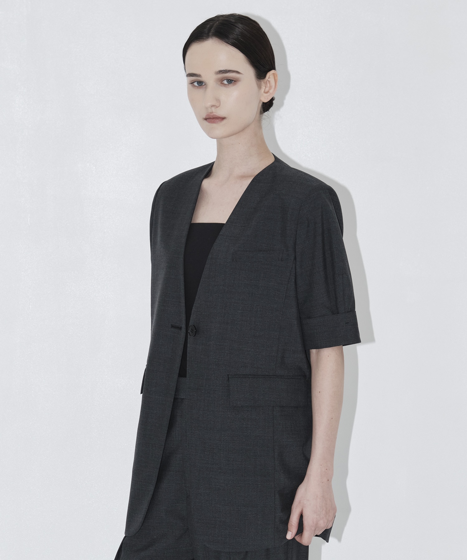 Half Sleeve Collarless Jacket THE TOKYO