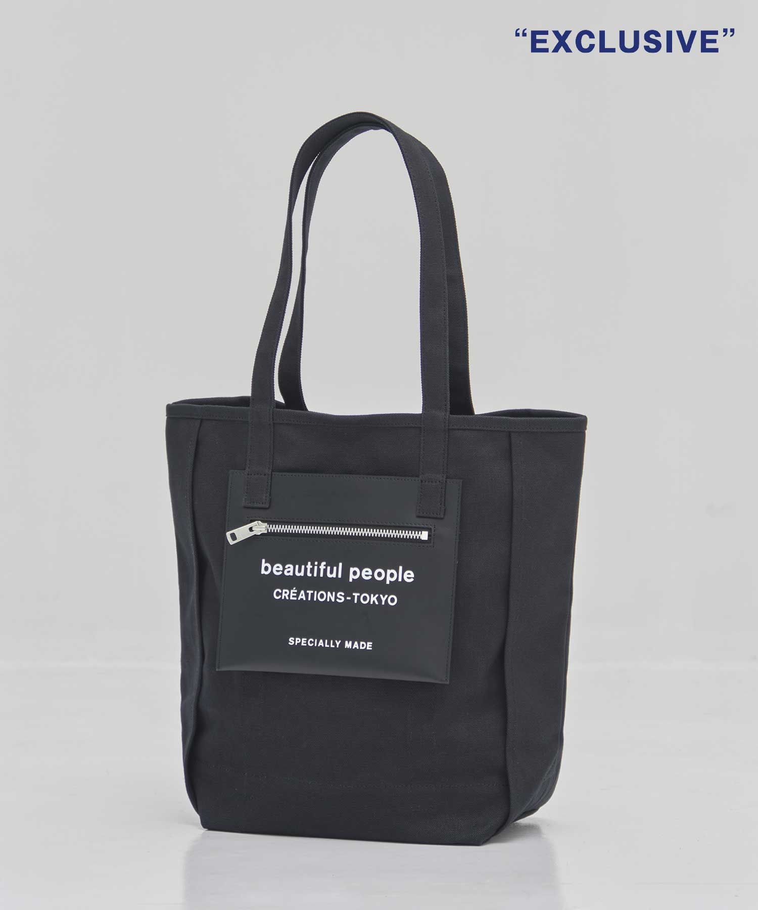 別注 Logo Leather Pocket Tote Bag(FREE BLACK): beautiful