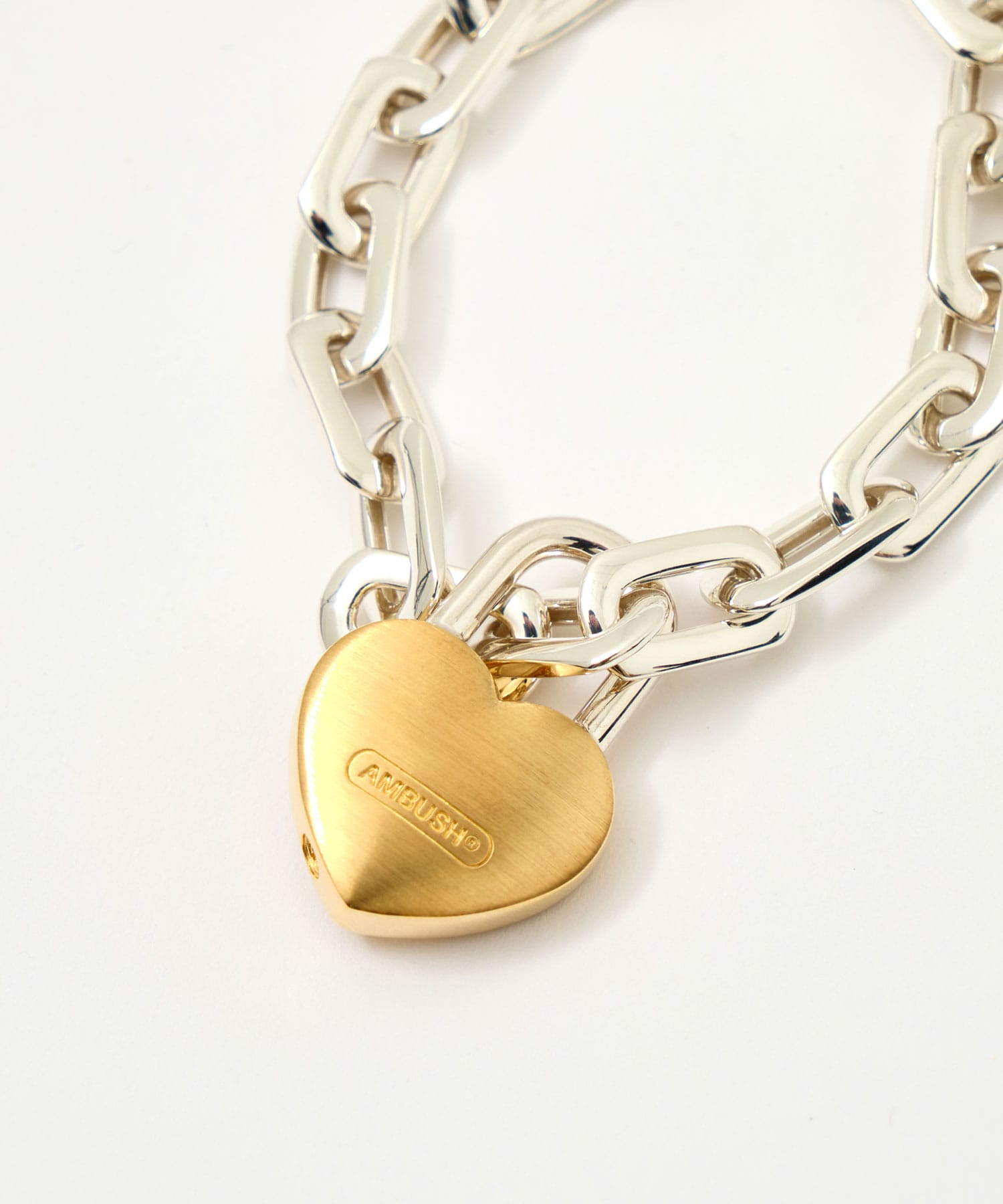 SMALL HEART PADLOCK CHAIN BRACELET AMBUSH