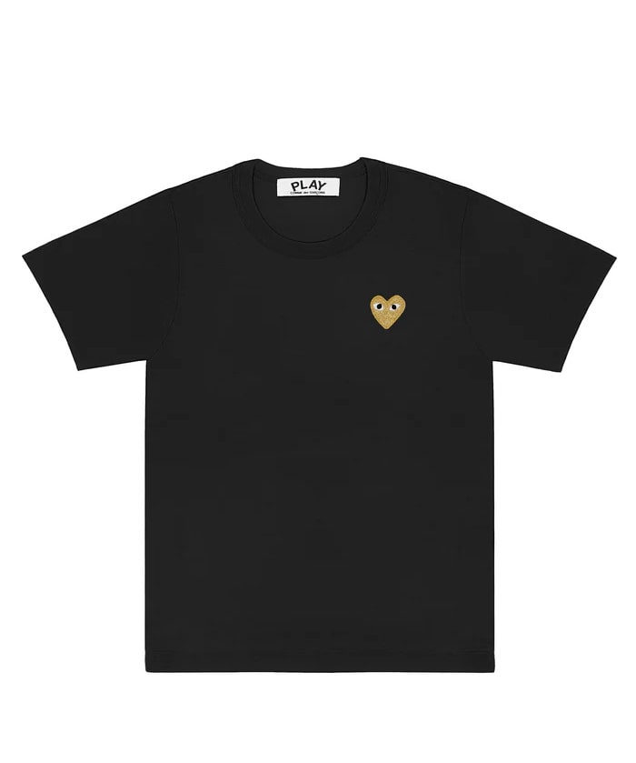 T-SHIRT GOLD EMBLEM GOLD HEART PLAY Comme des Garcons