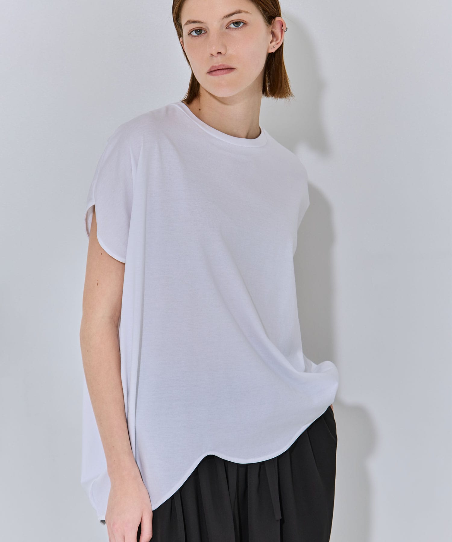 SCALLOP WIDE T-SHIRT ENFOLD