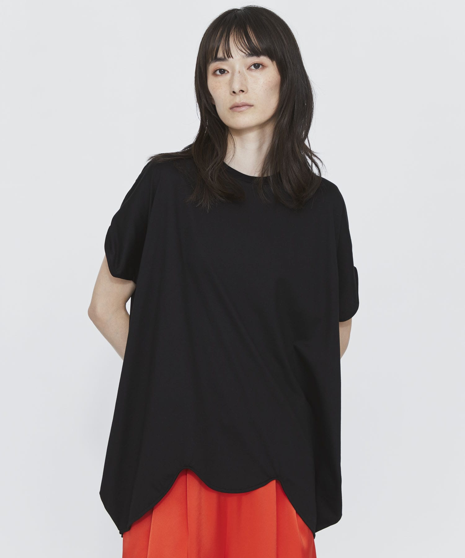 SCALLOP WIDE T-SHIRT ENFOLD