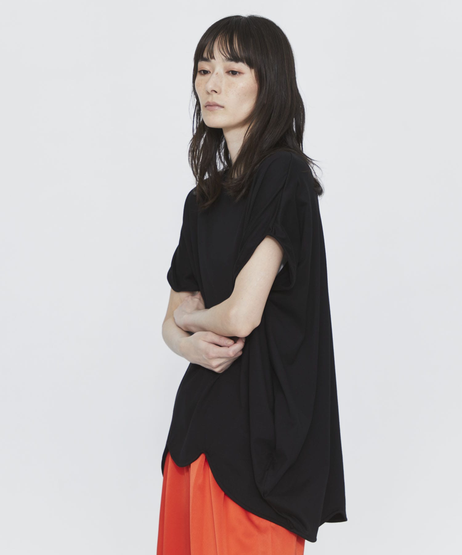 SCALLOP WIDE T-SHIRT ENFOLD