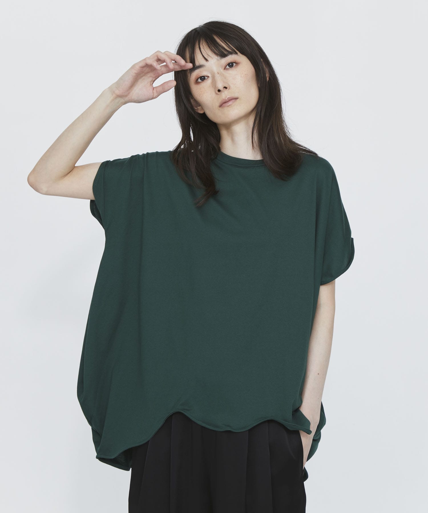 SCALLOP WIDE T-SHIRT ENFOLD