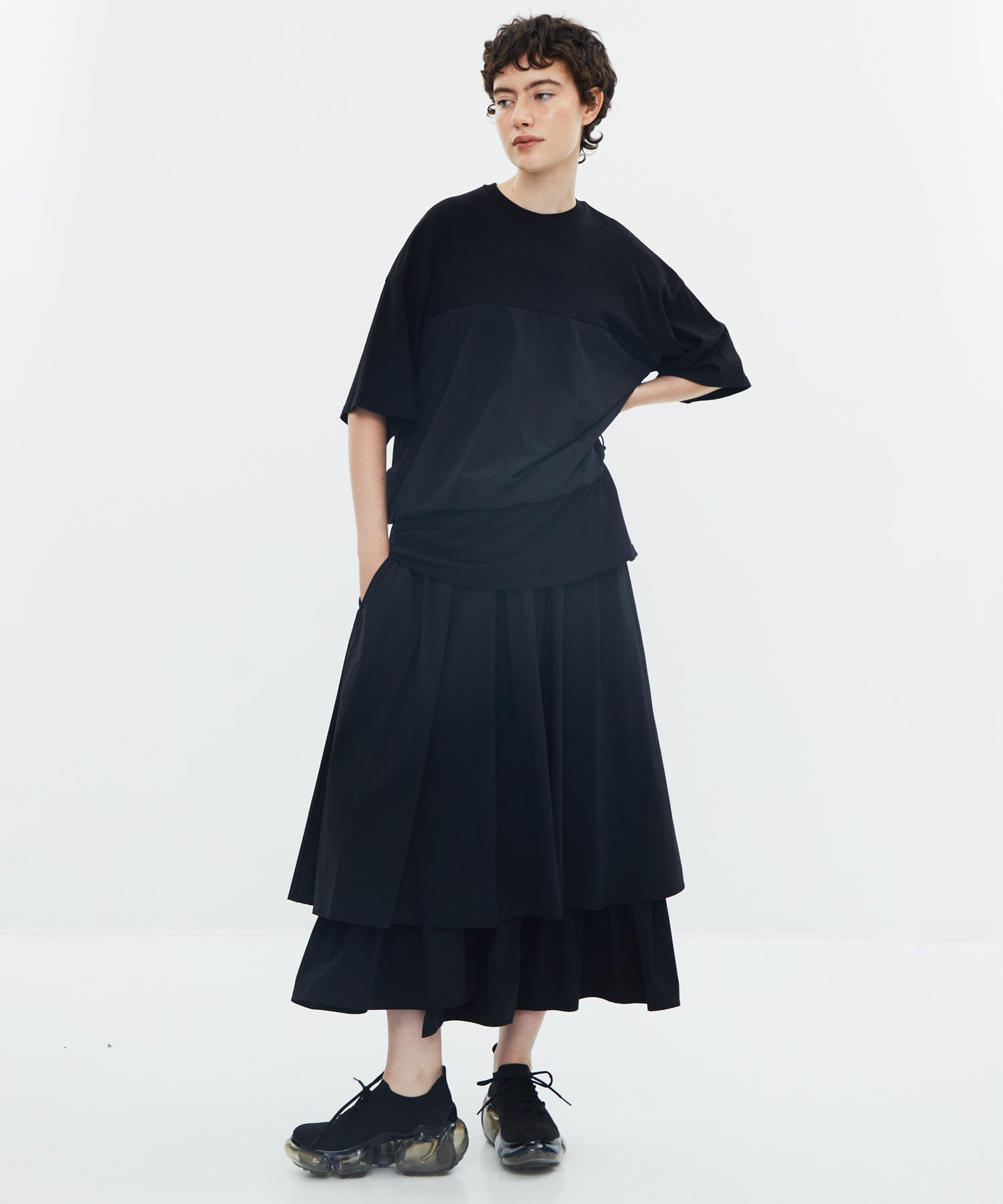 woven combinatin t-shirt nagonstans