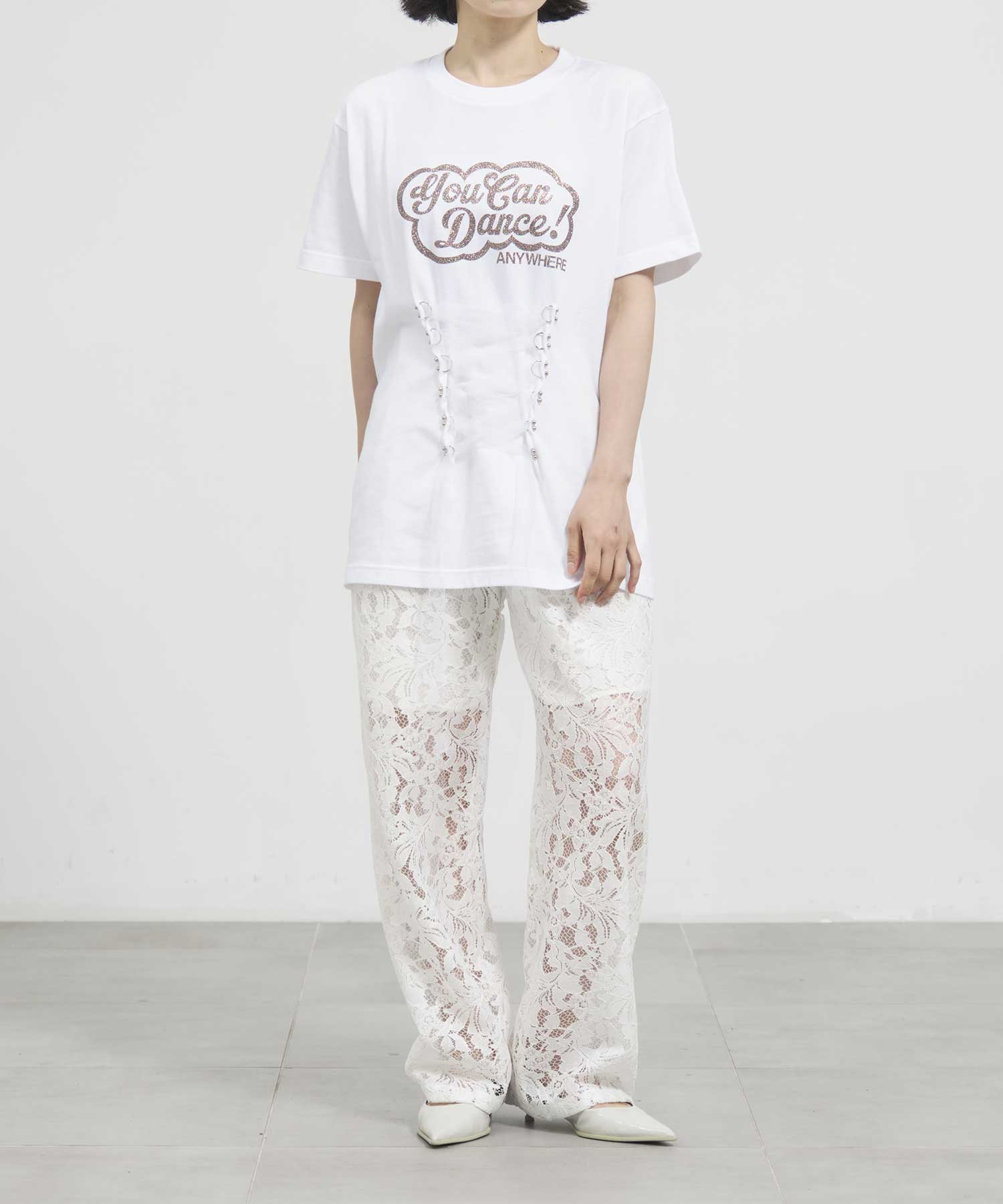 CP-25222B　Lace Up Tee Chika Kisada