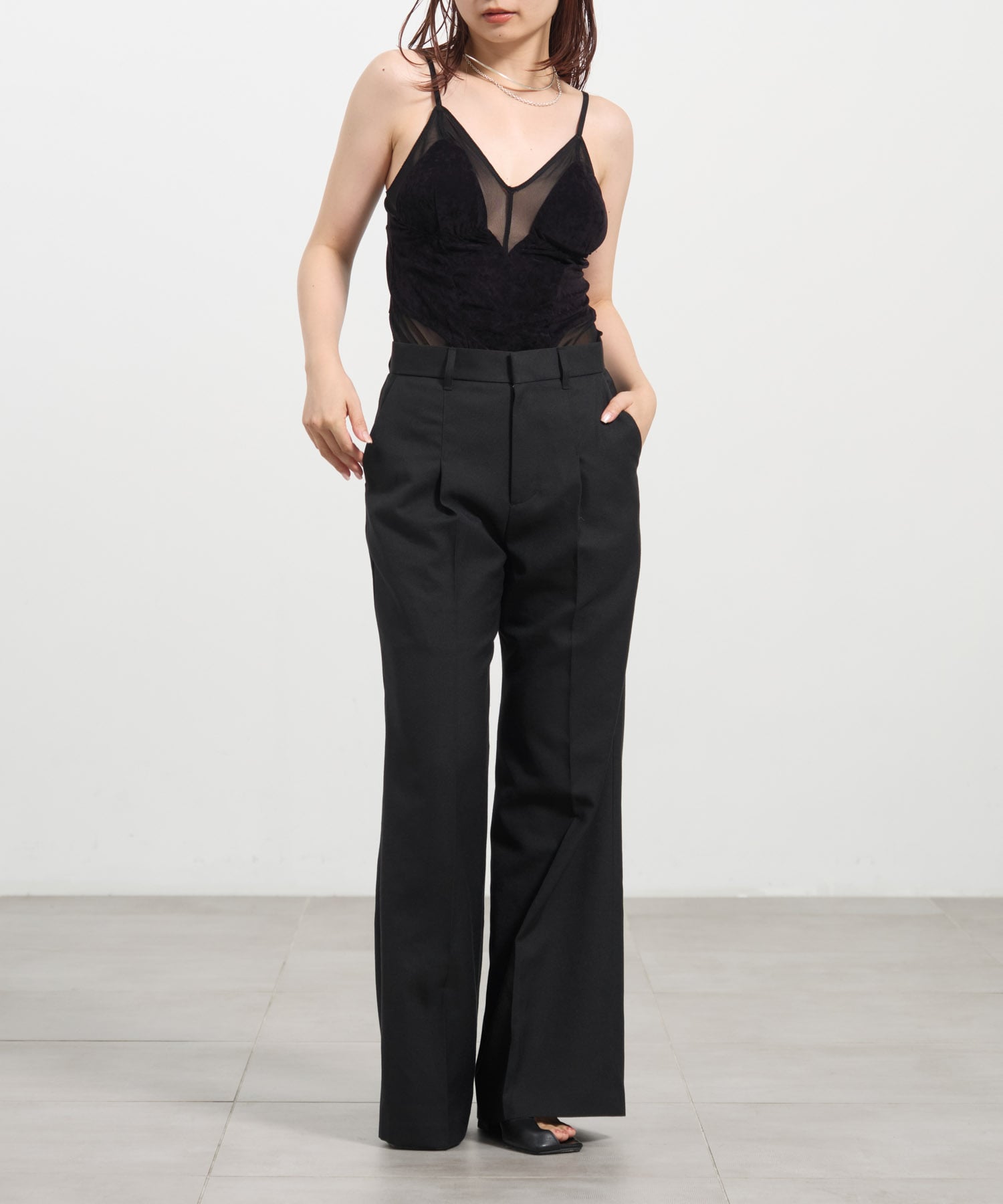 Velour paneled bodysuit(36 BLACK): FETICO: WOMENS｜THE TOKYO
