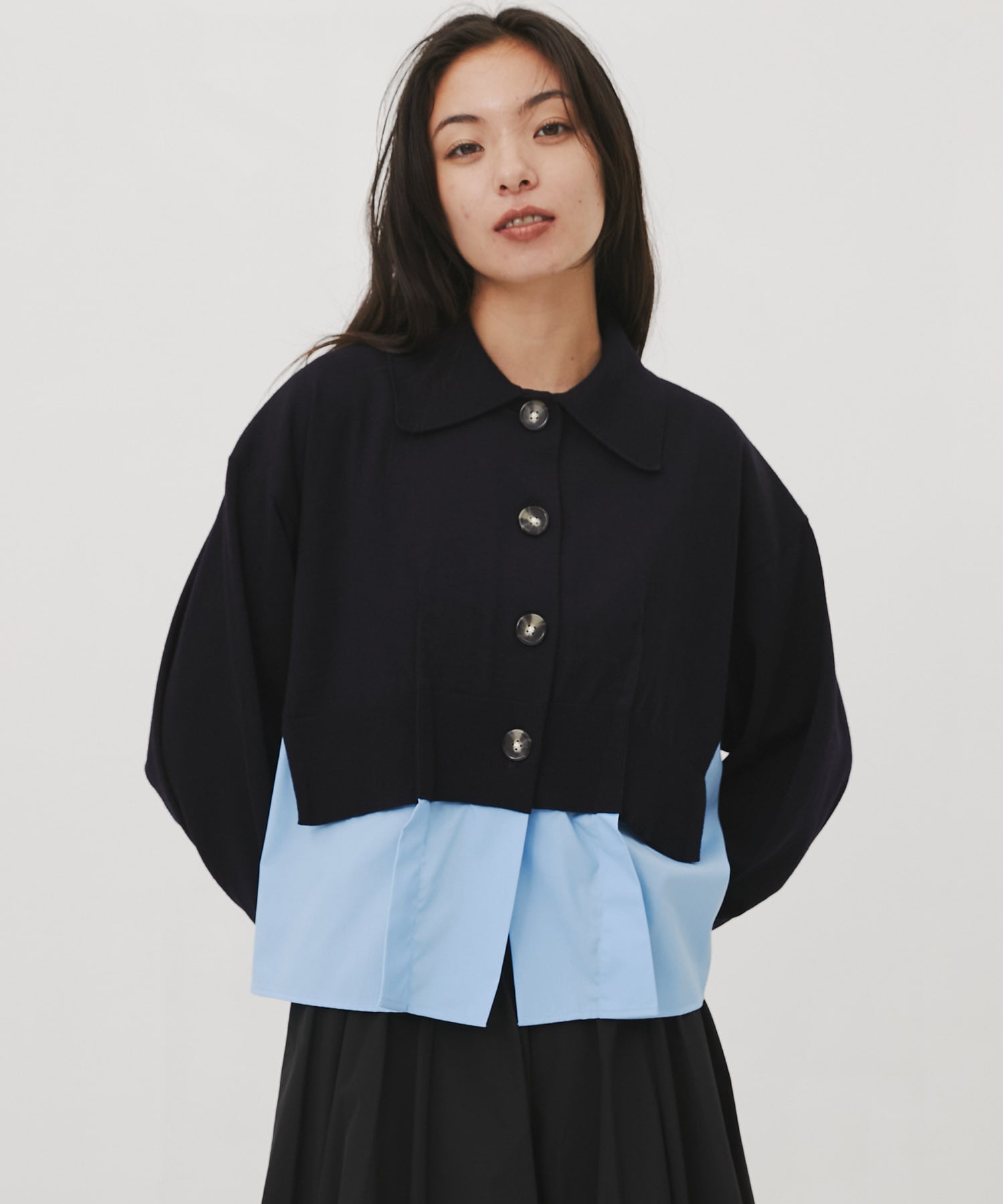 FAKE-LAYERED CARDIGAN｜ENFOLD（エンフォルド）正規取り扱い