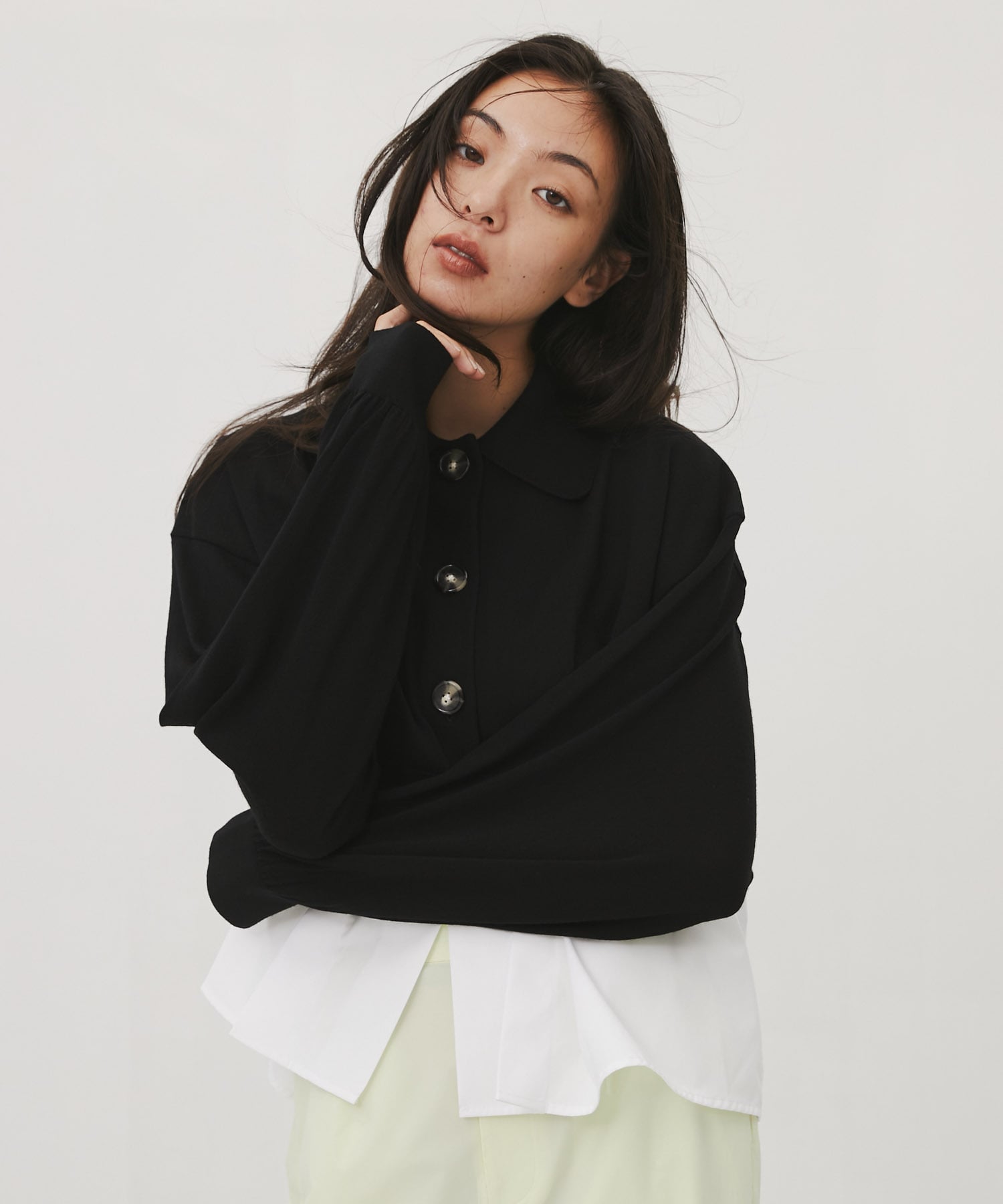 FAKE-LAYERED CARDIGAN ENFOLD