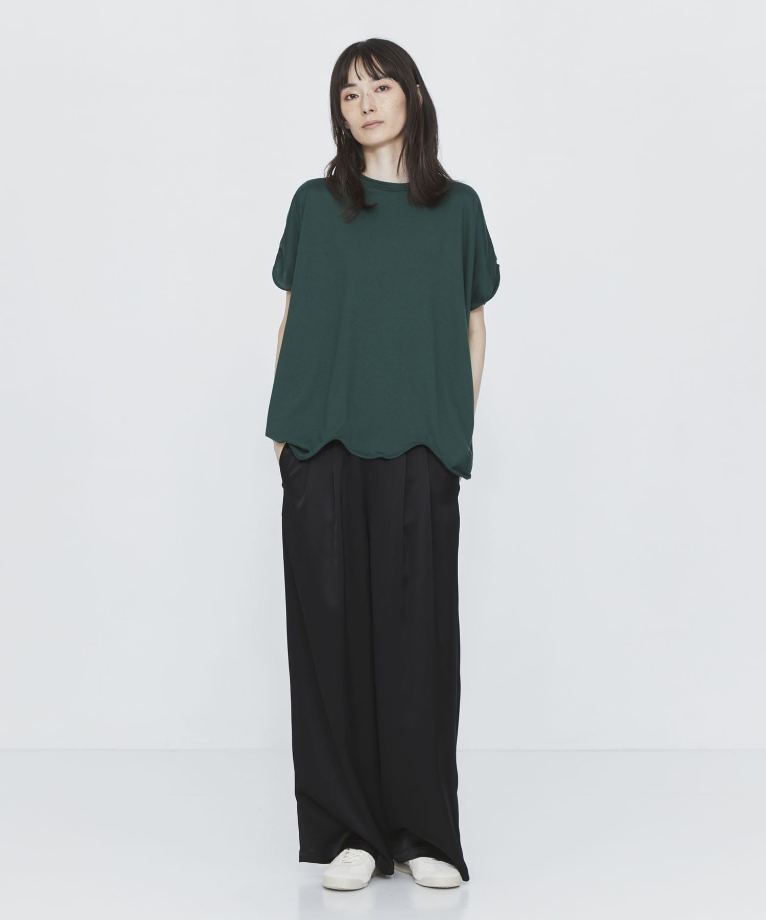 GATHER WIDE-TROUSERS ENFOLD