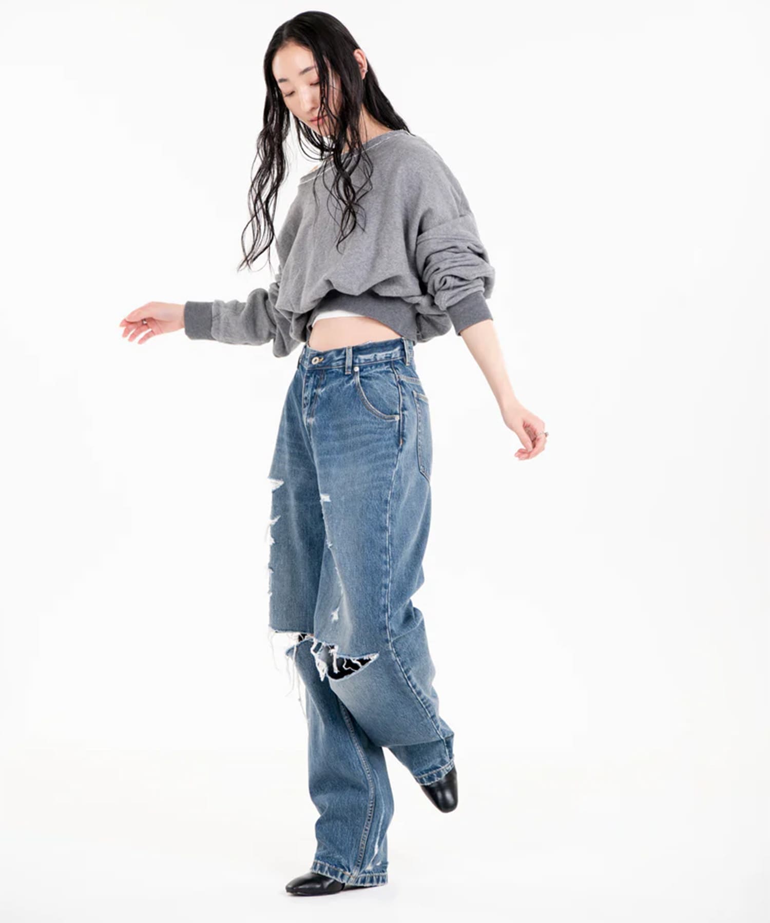 VINTAGE WIDE TAPERED CRUSH STUDIO R330