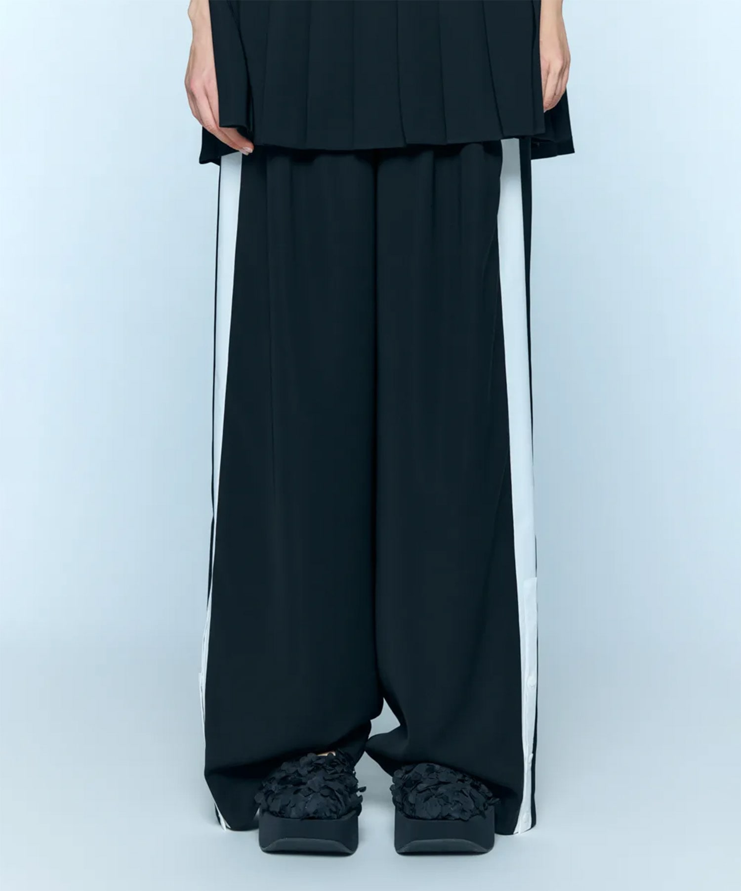 SHIRT-LAYERED WIDE-PANTS ENFOLD