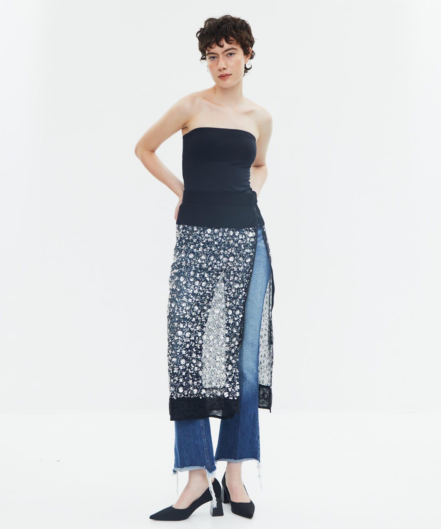 CB-25179　Lame Skirt Chika Kisada
