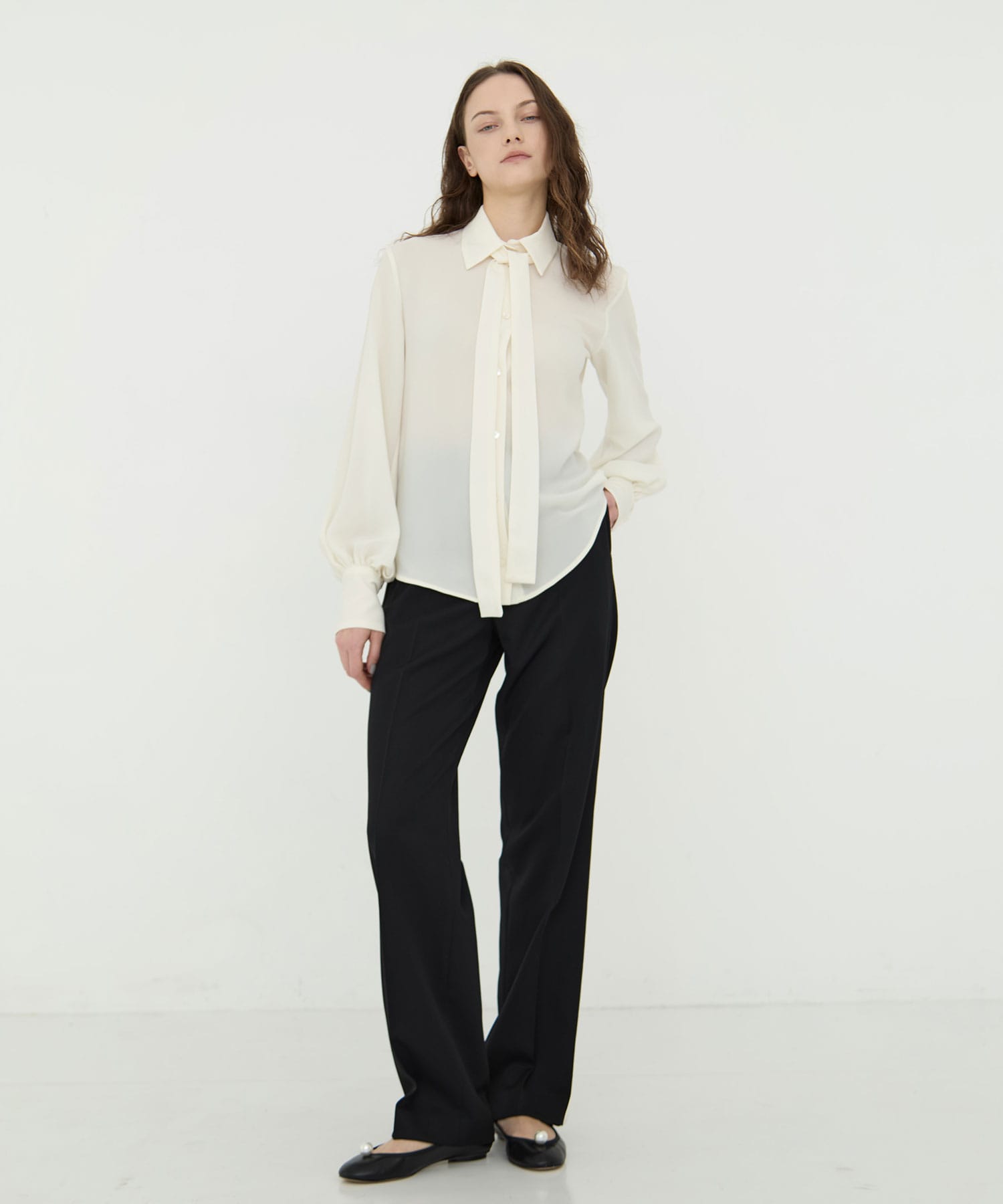 BLACK FORMAL BOWTIE SHIRT CINOH