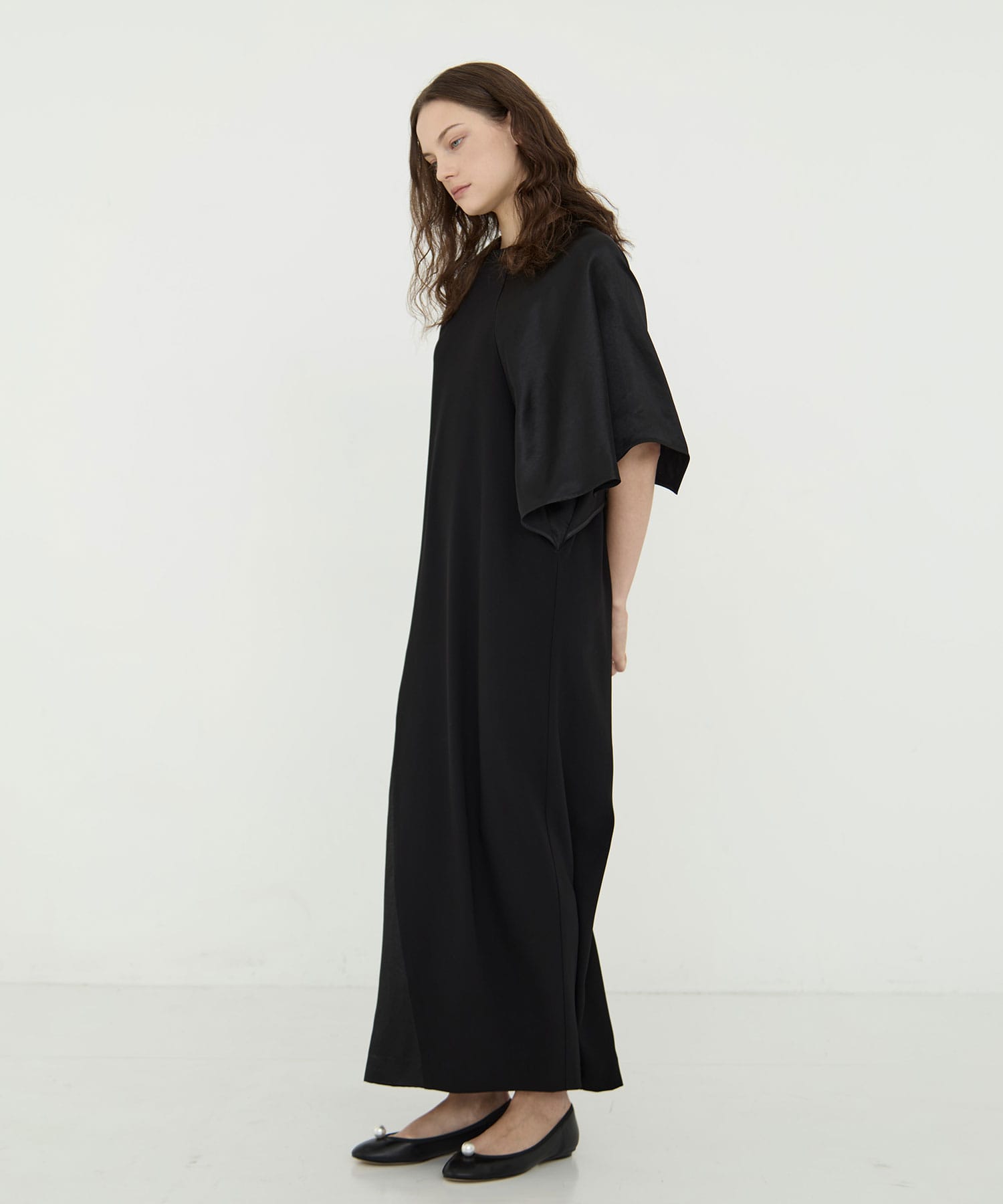 BLACK FORMAL ASYMMETRY DRESS CINOH