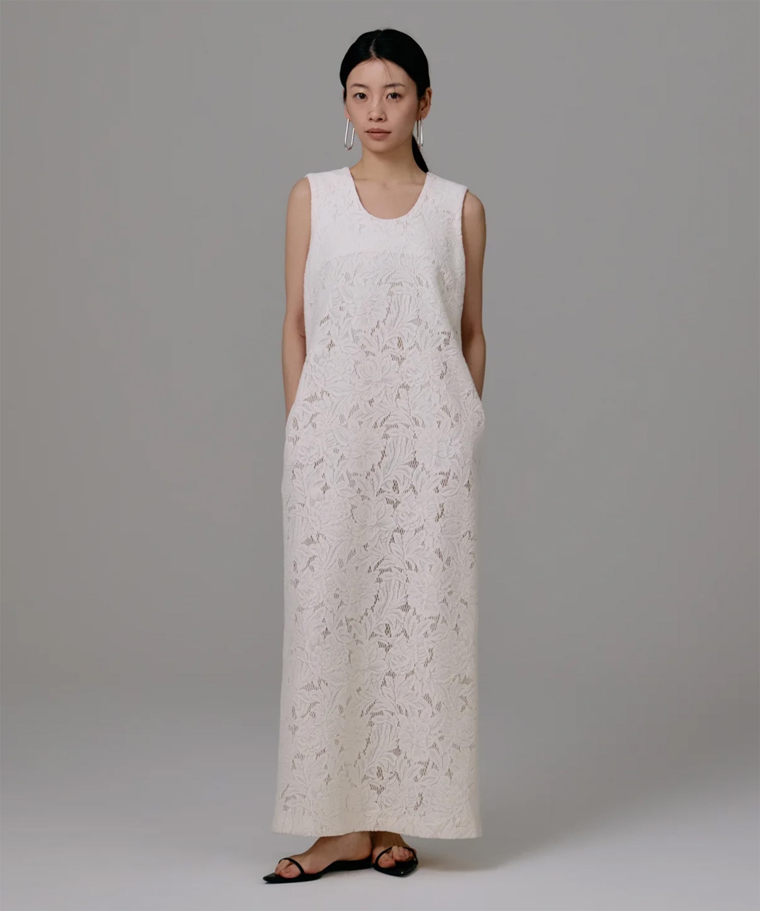 flower jacquard lace dress Louren
