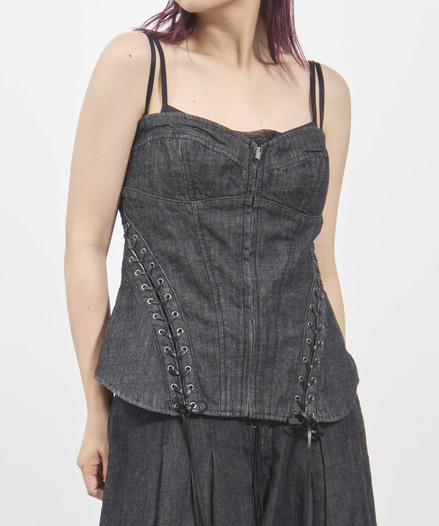 FETICO(フェティコ)BARATHEA BISTIER TOP Lace up denim bustier|FETICO(フェティコ)公式通販|THE